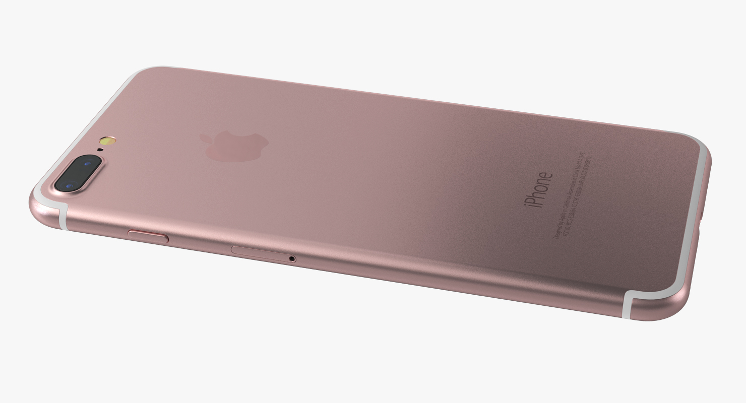 3D IPhone 7 Plus Rose Gold model