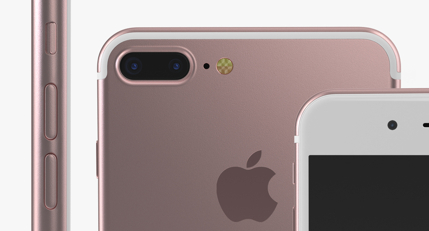 3D IPhone 7 Plus Rose Gold model