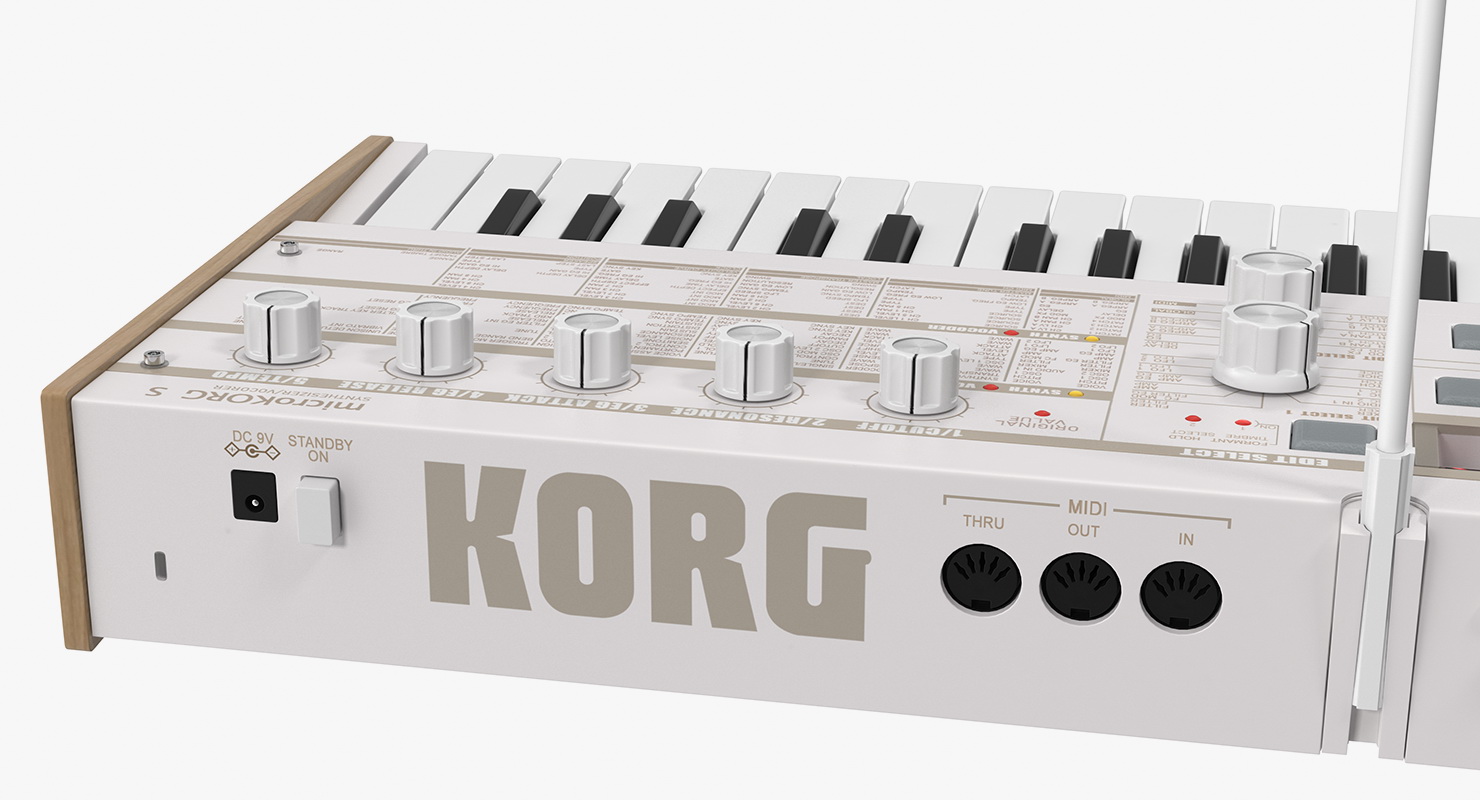 3D Korg MicroKORG Synthesizer and Vocoder model