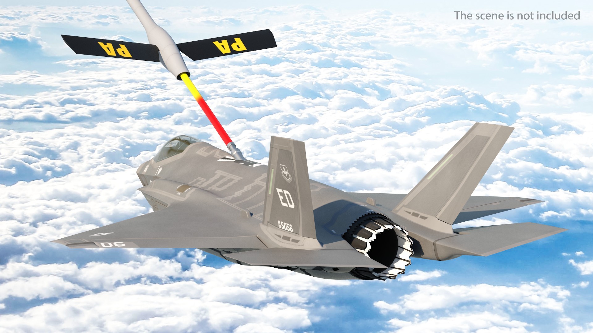 3D model Boeing KC 135 Stratotanker with F35 Lightning II Rigged