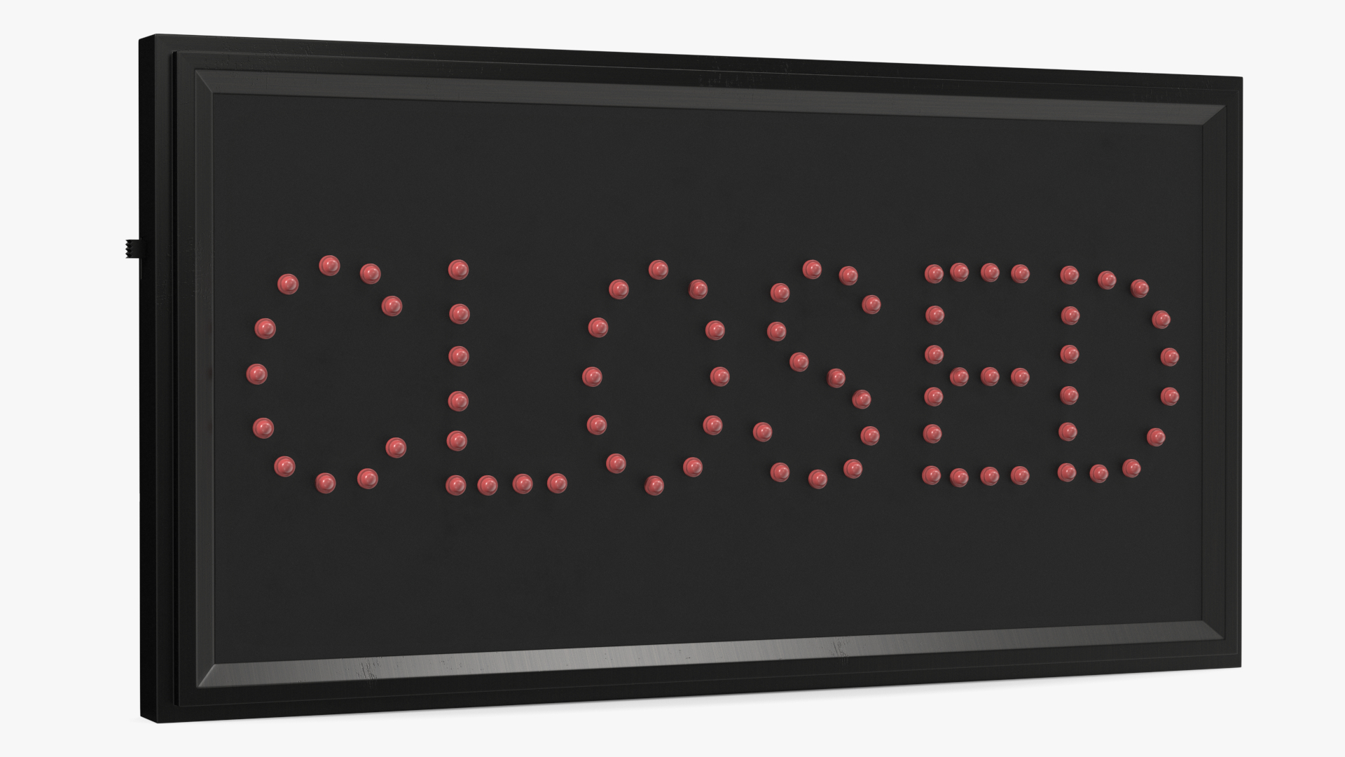 3D Red LED Light Business Sign Closed OFF model