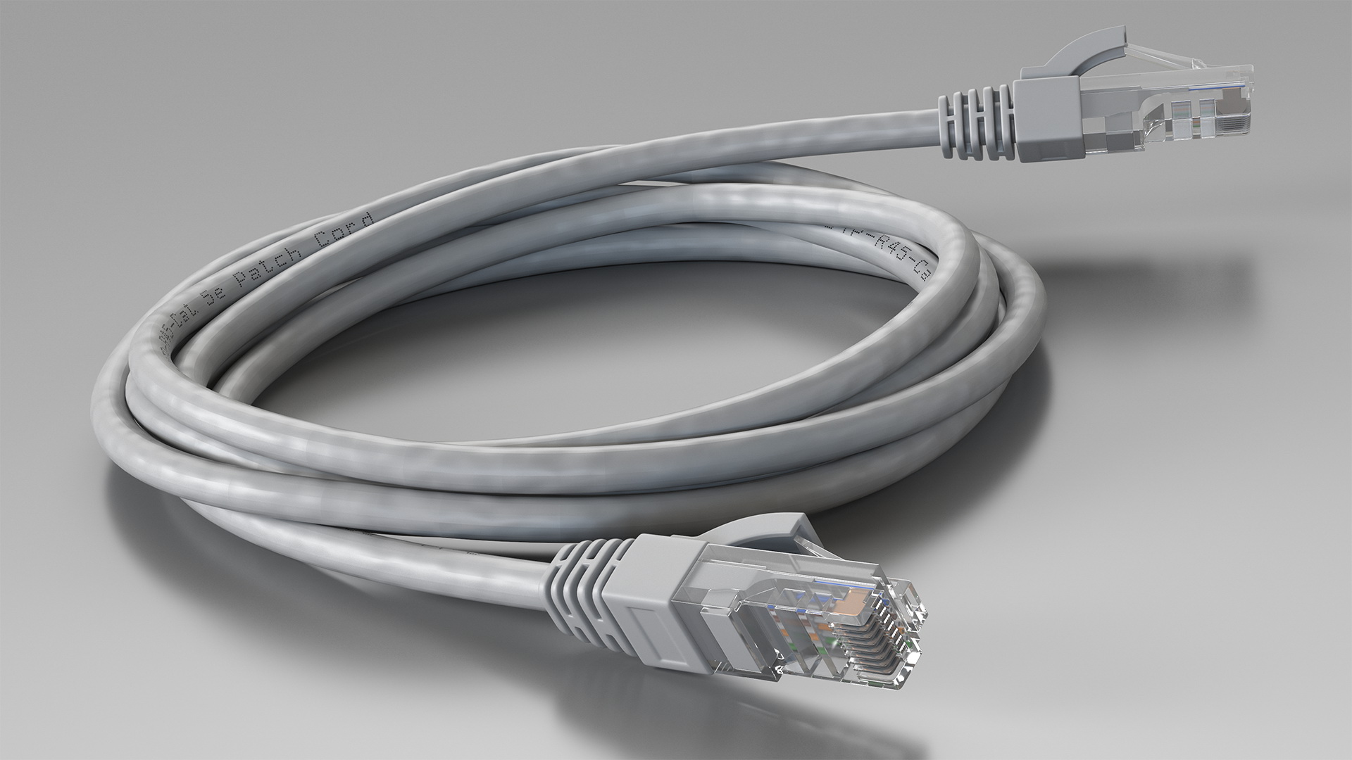 3D RJ45 Cable White