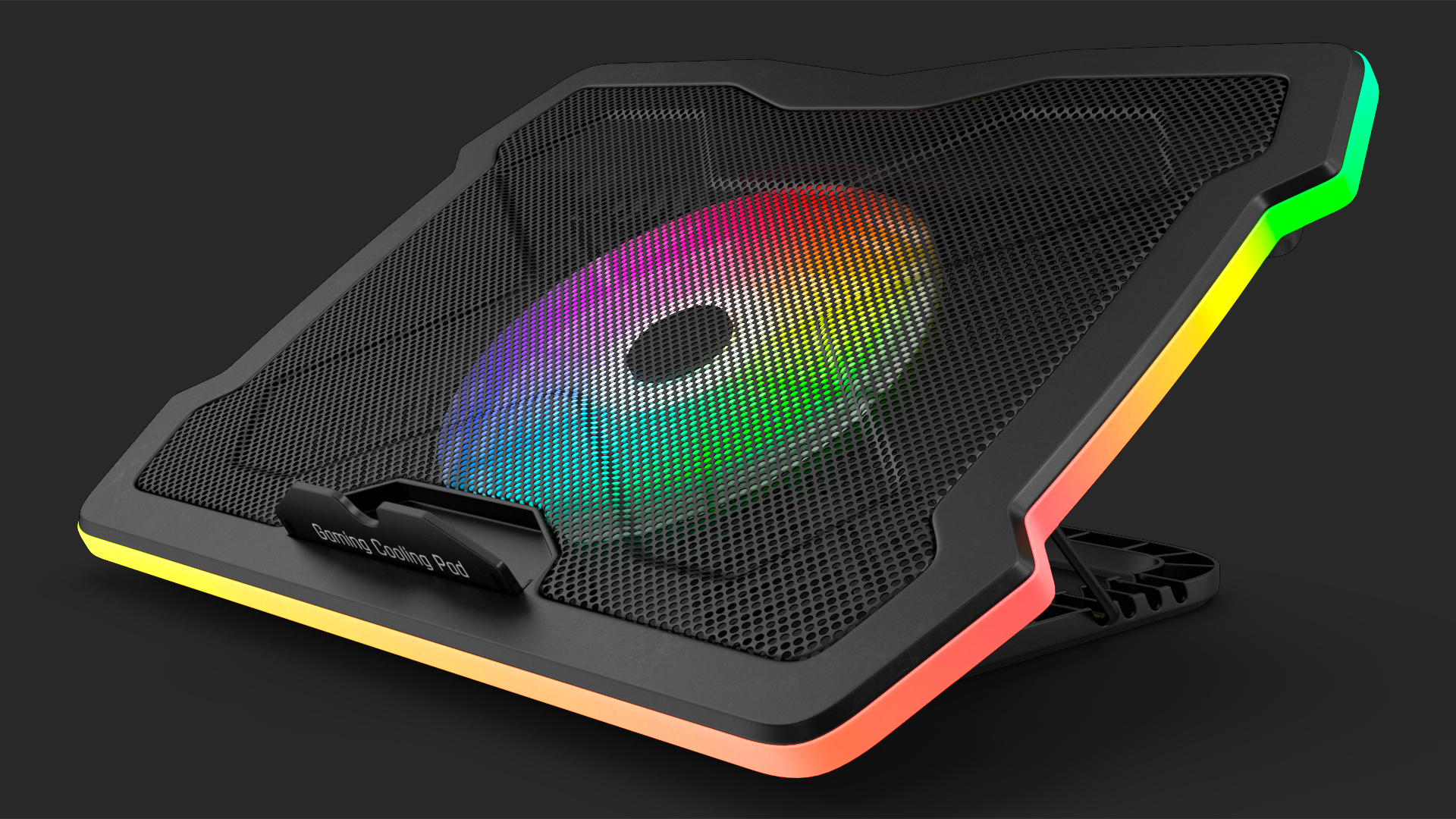 3D Gaming Laptop Cooler with RGB Fan model