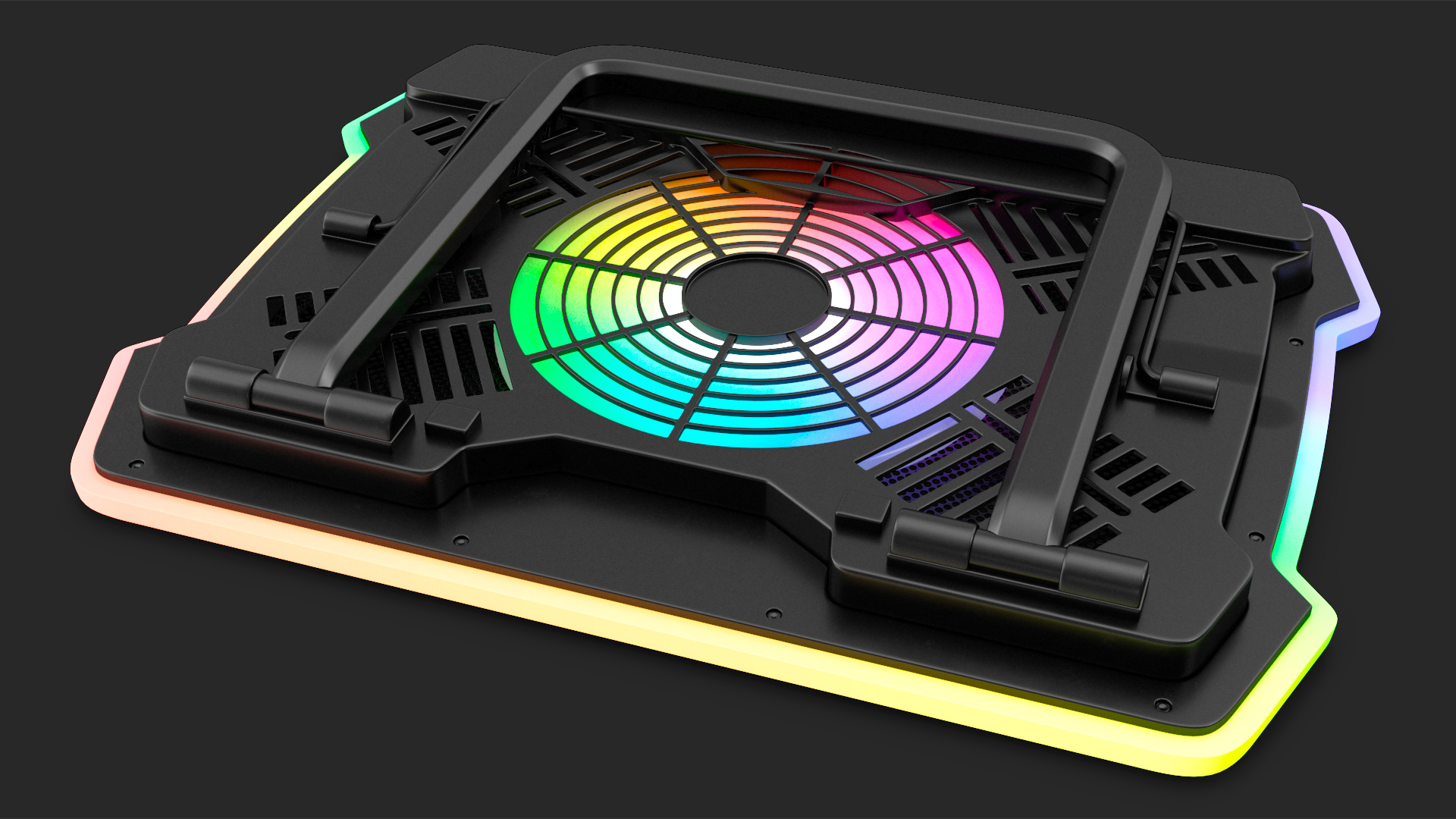 3D Gaming Laptop Cooler with RGB Fan model