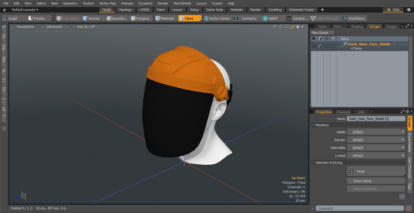 Dark Visor Face Shield 3D