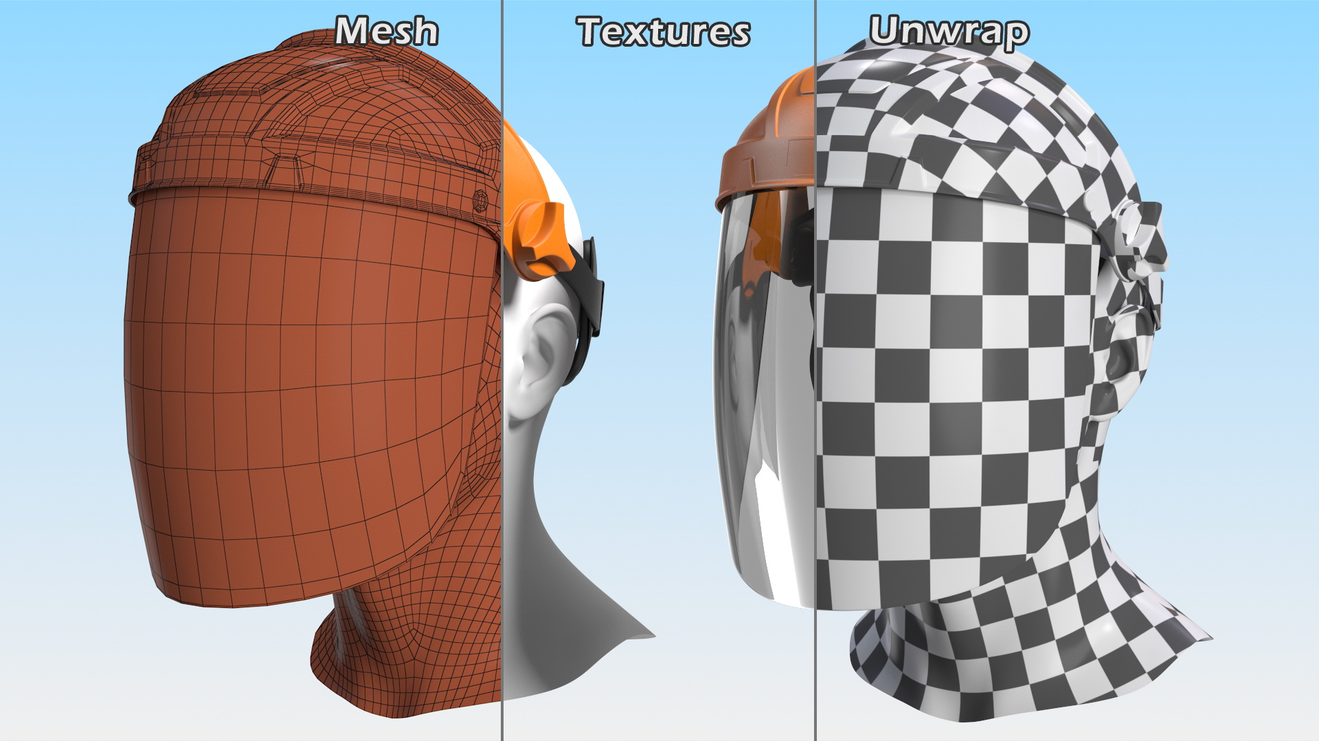 Dark Visor Face Shield 3D