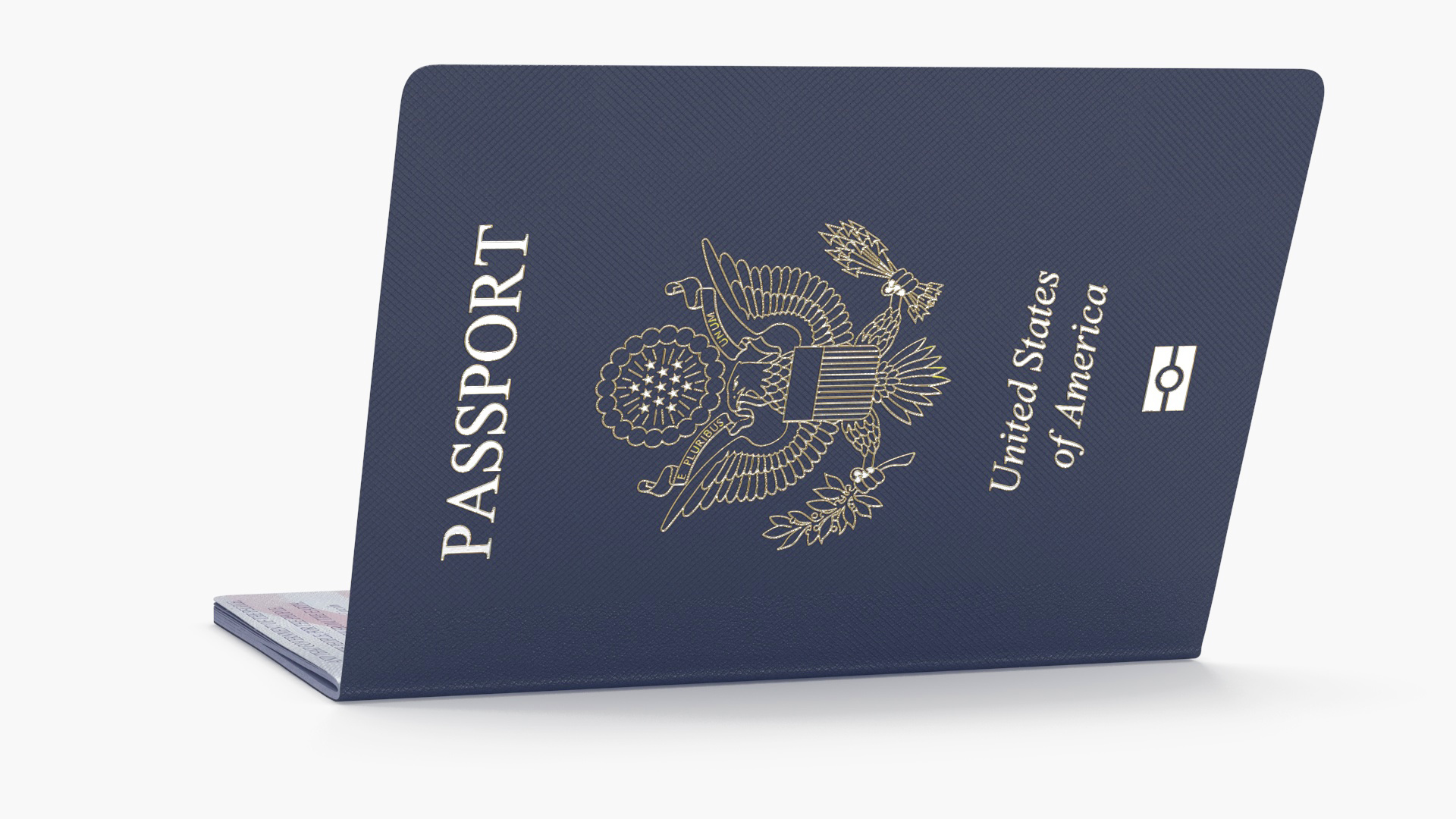 3D United States Passport Open Cover model