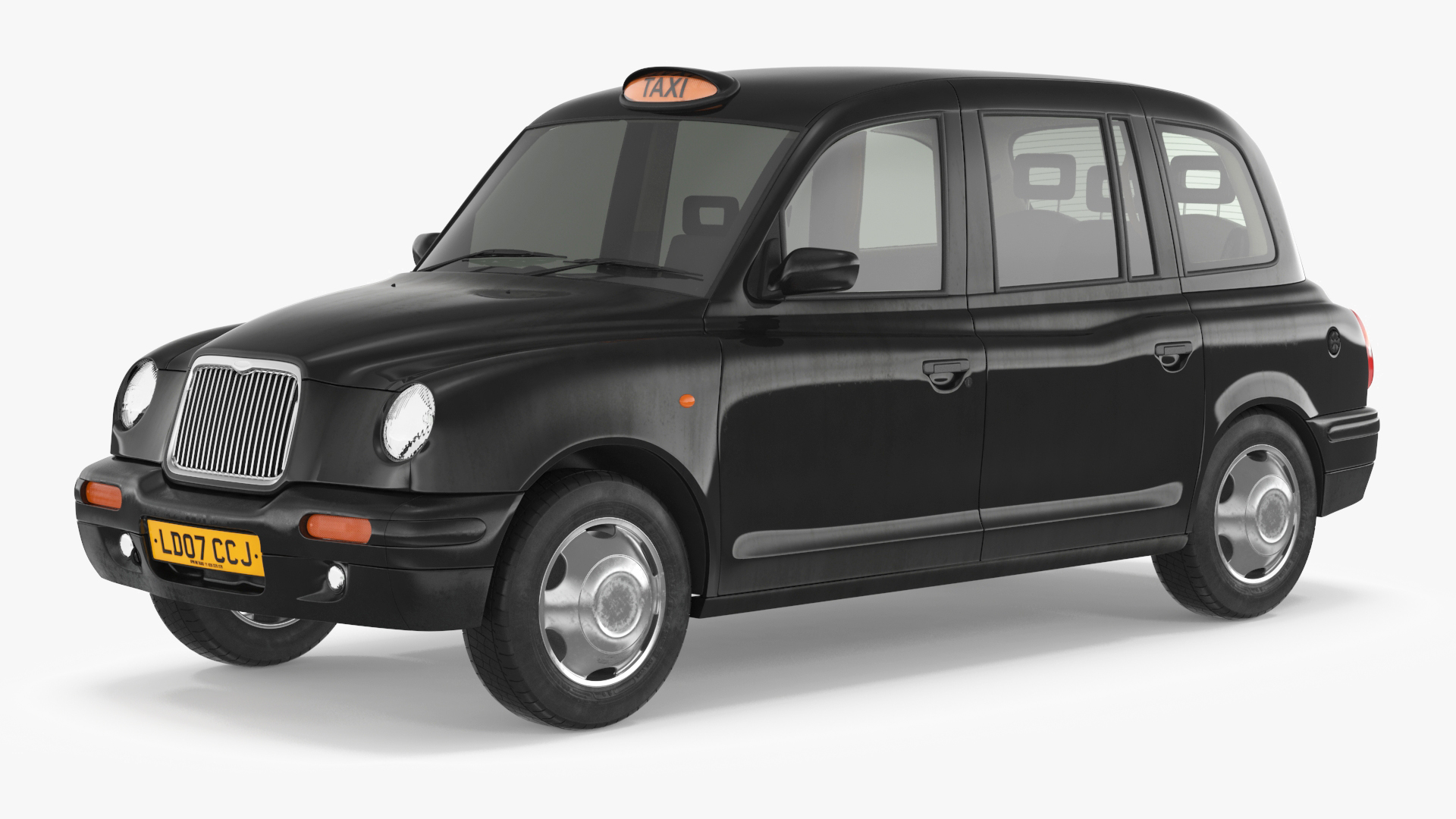 London Black Cab Taxi Simple Interior 3D