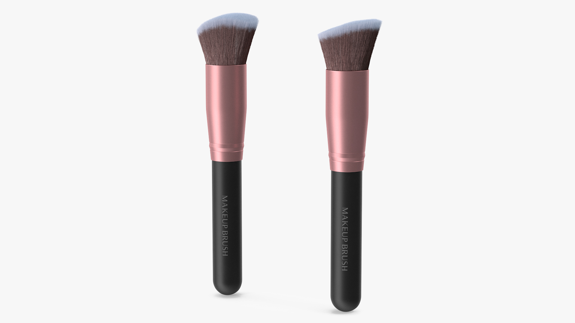 Angled and Flat Angled Makeup Brush Fur 3D model