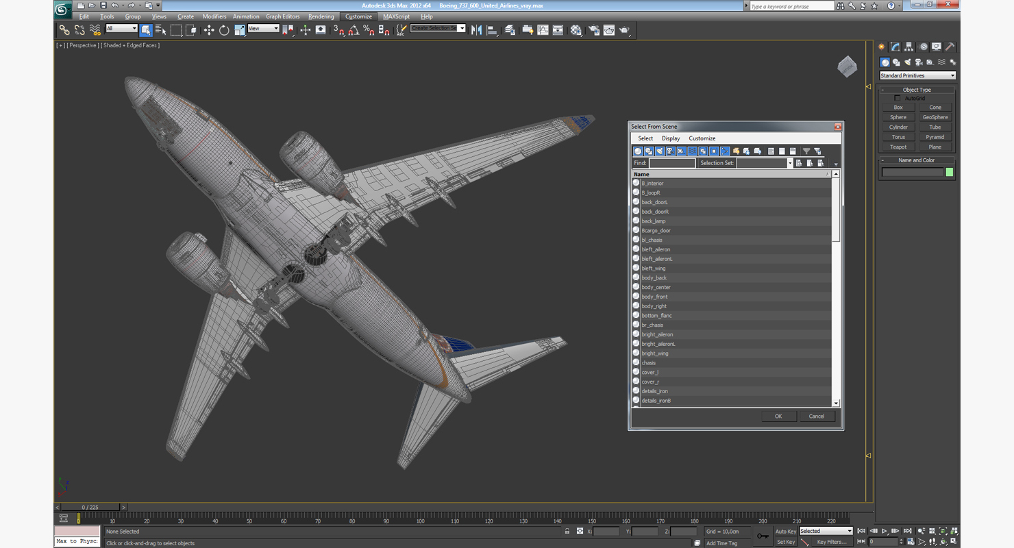 3D model Boeing 737 600 United Airlines