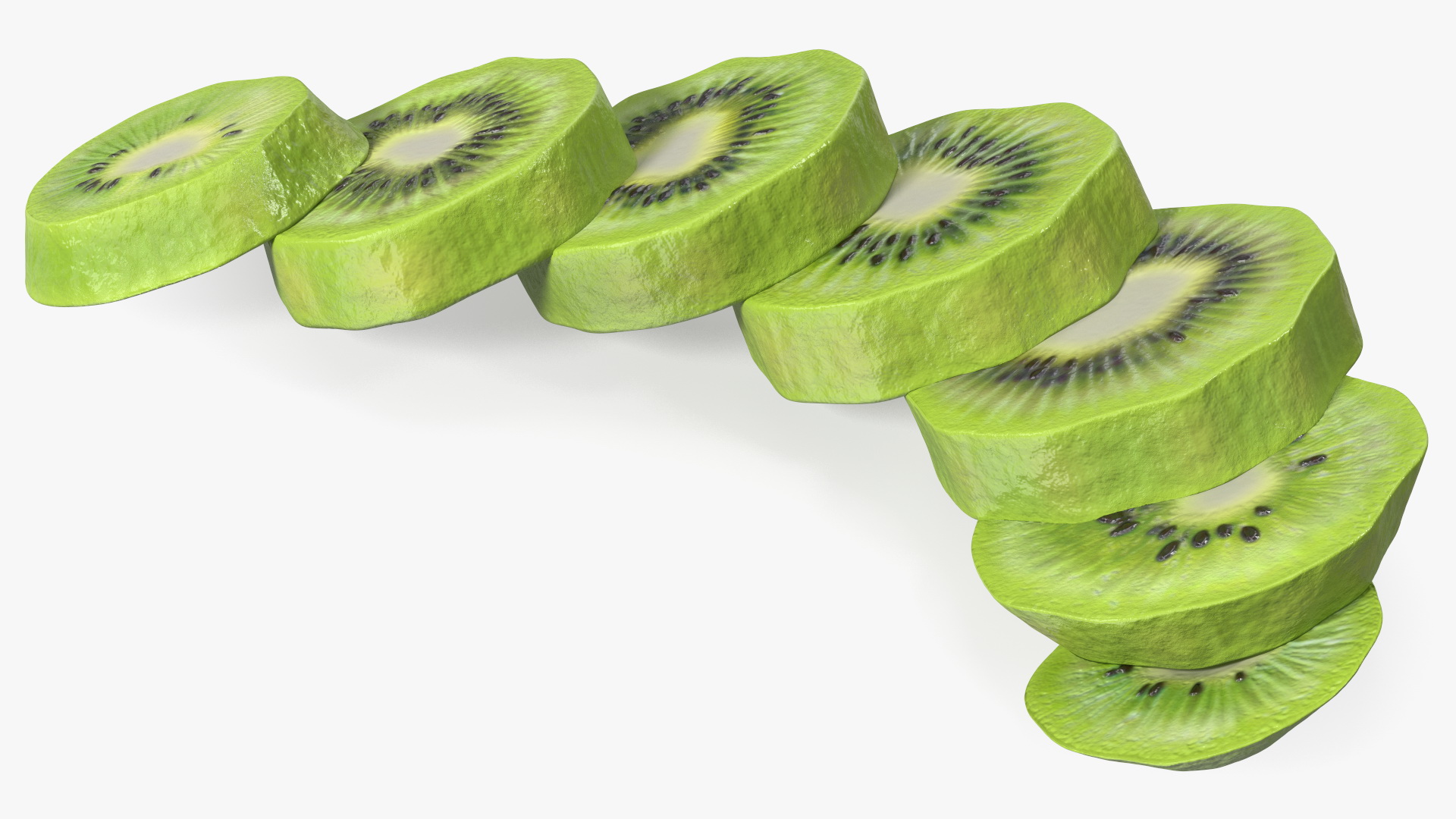 Kiwi Round Slices 3D