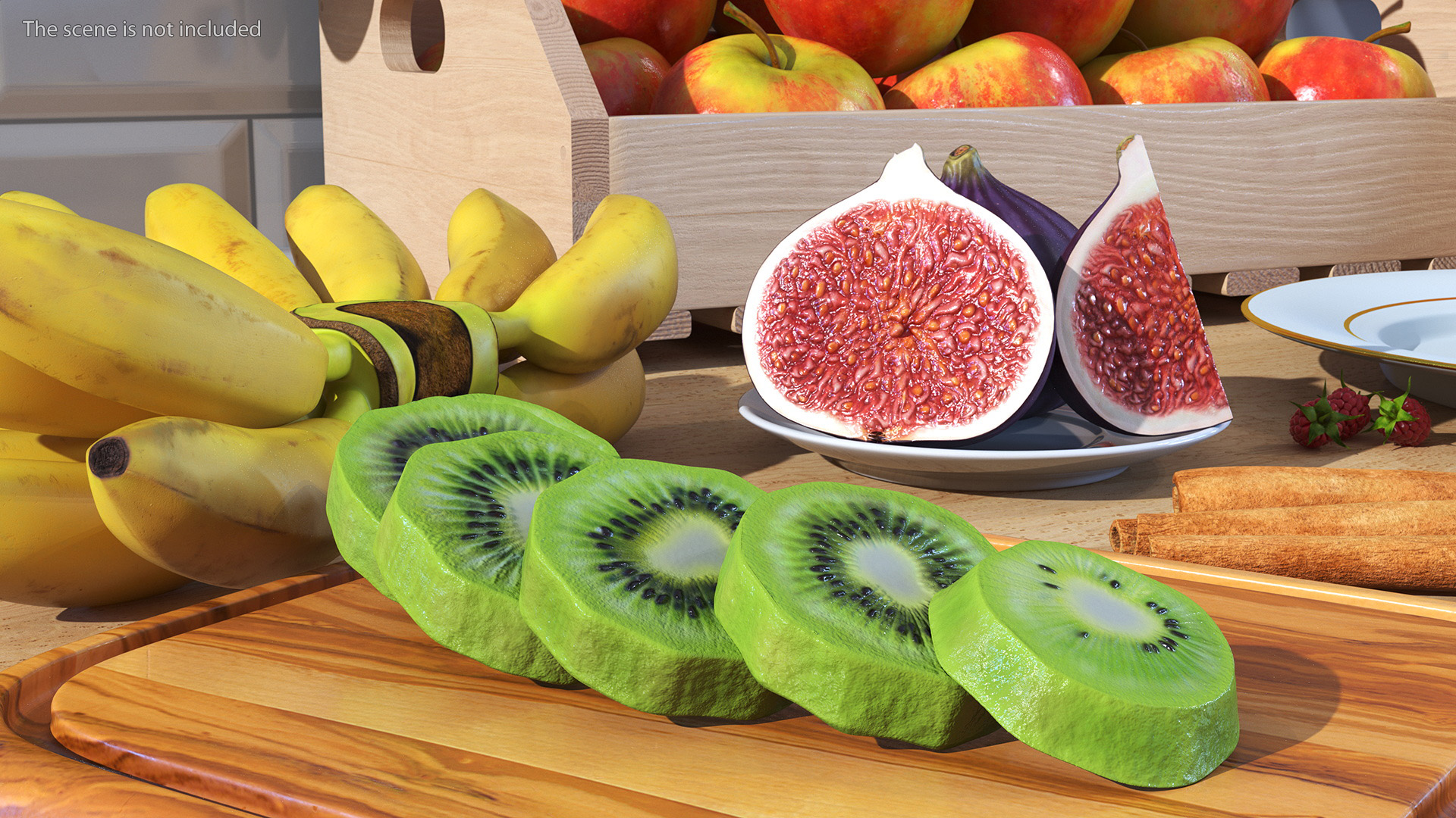 Kiwi Round Slices 3D