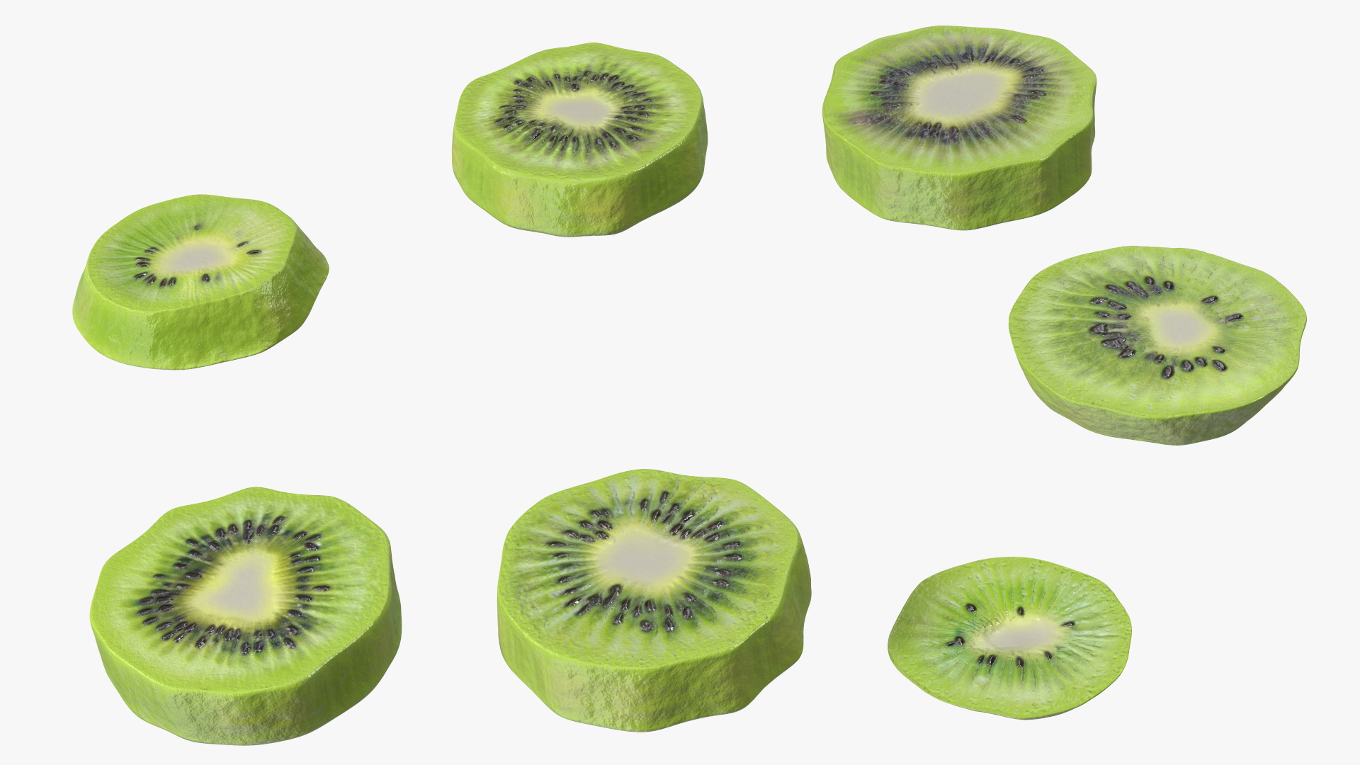 Kiwi Round Slices 3D