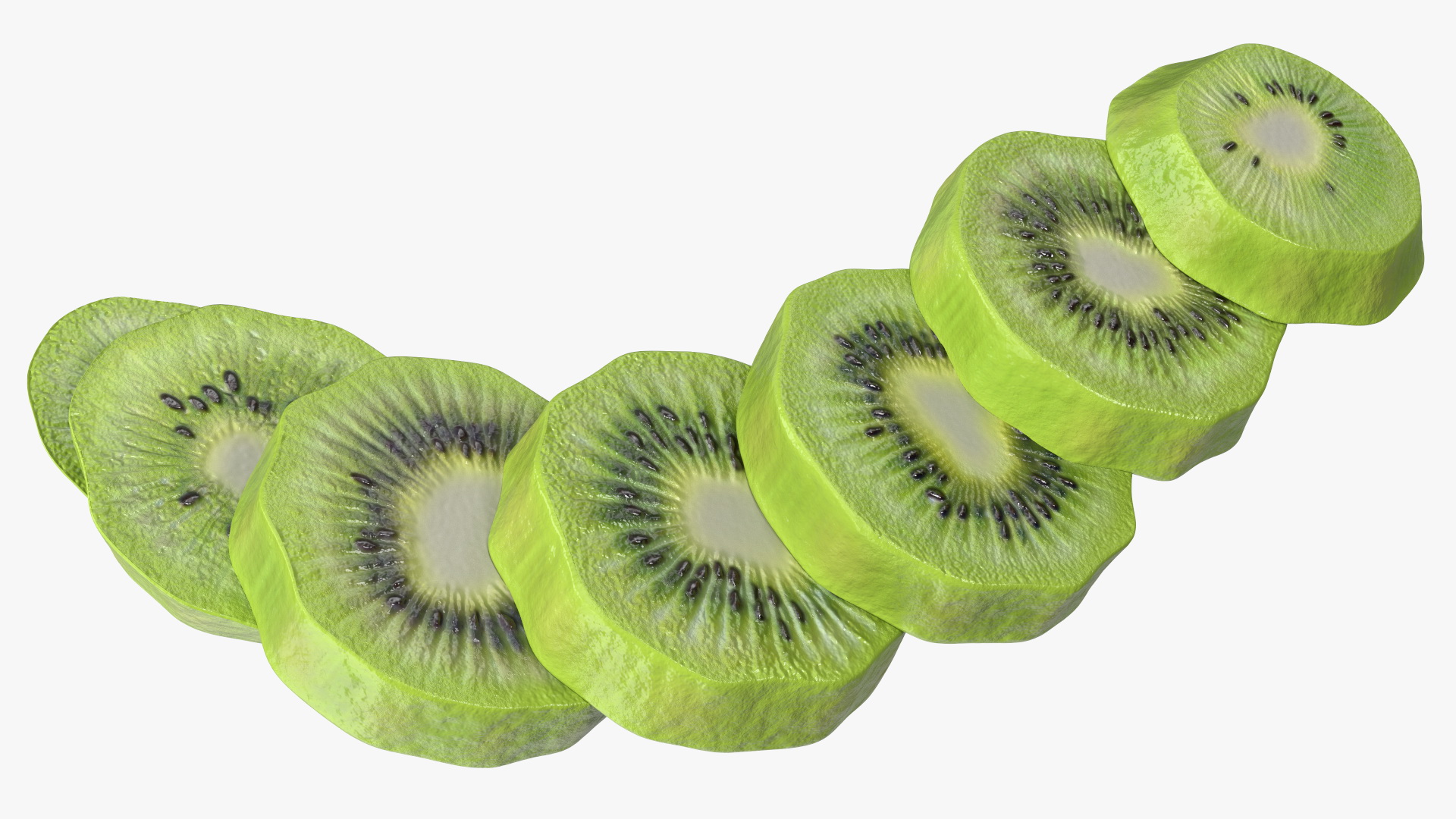 Kiwi Round Slices 3D