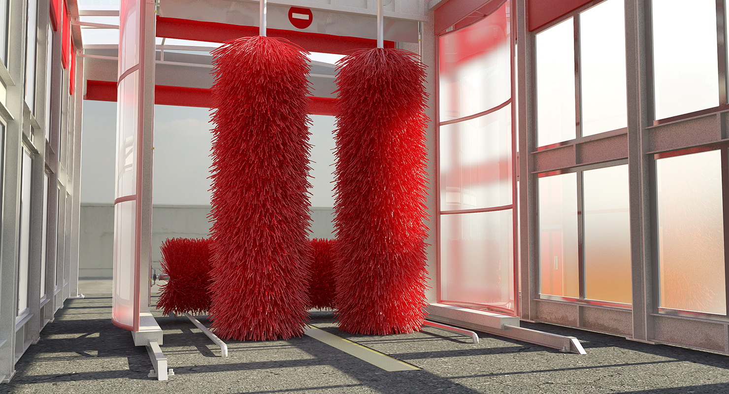 Automatic Car Wash System Fur 3D model