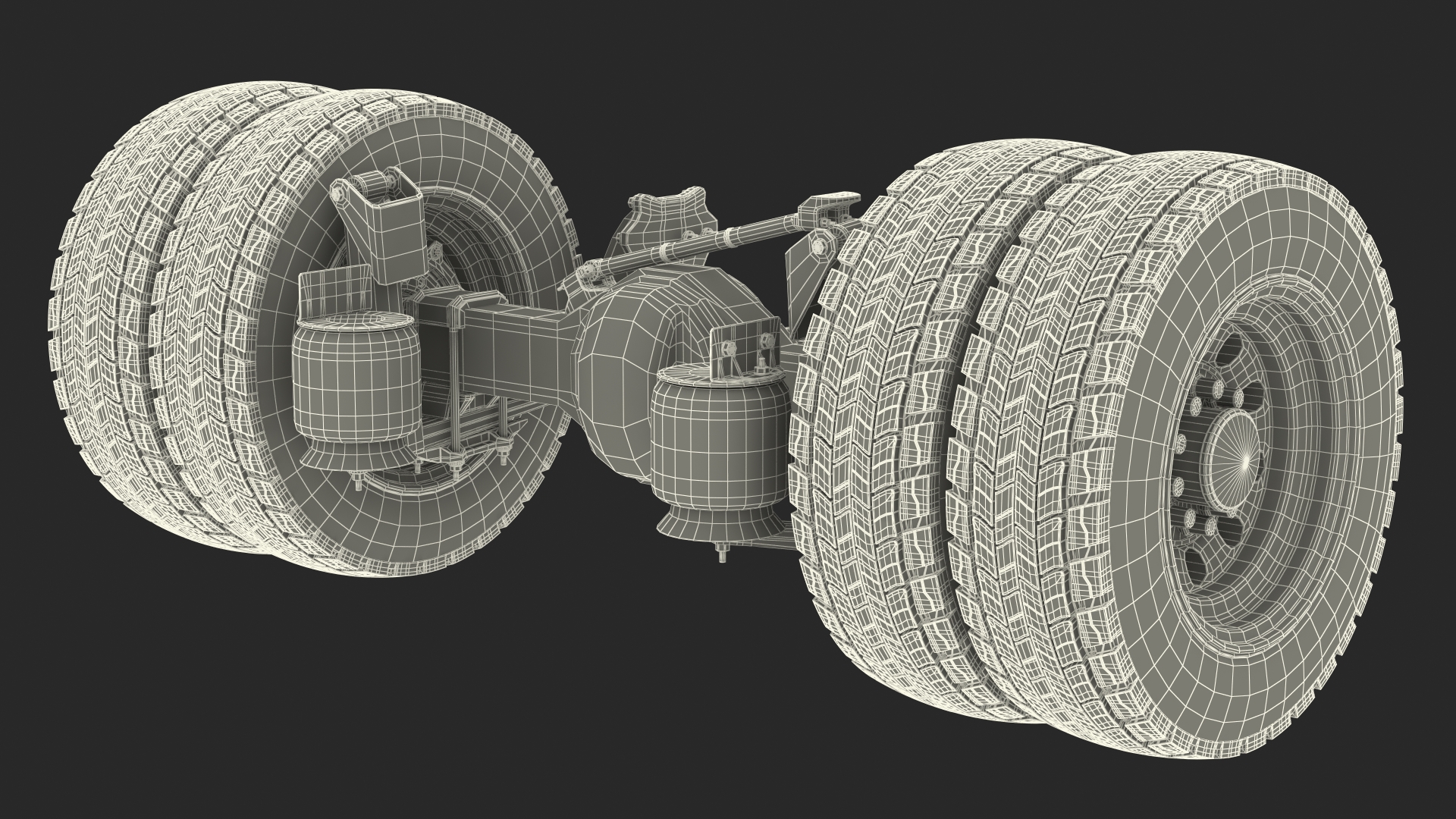 3D Heavy Duty Truck Rear Axle