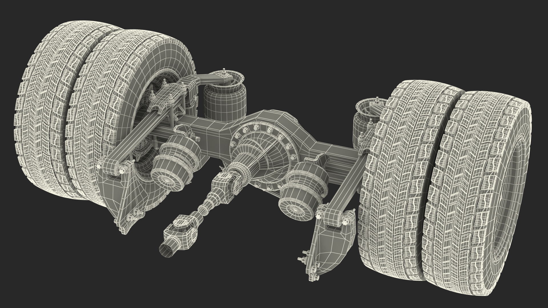 3D Heavy Duty Truck Rear Axle