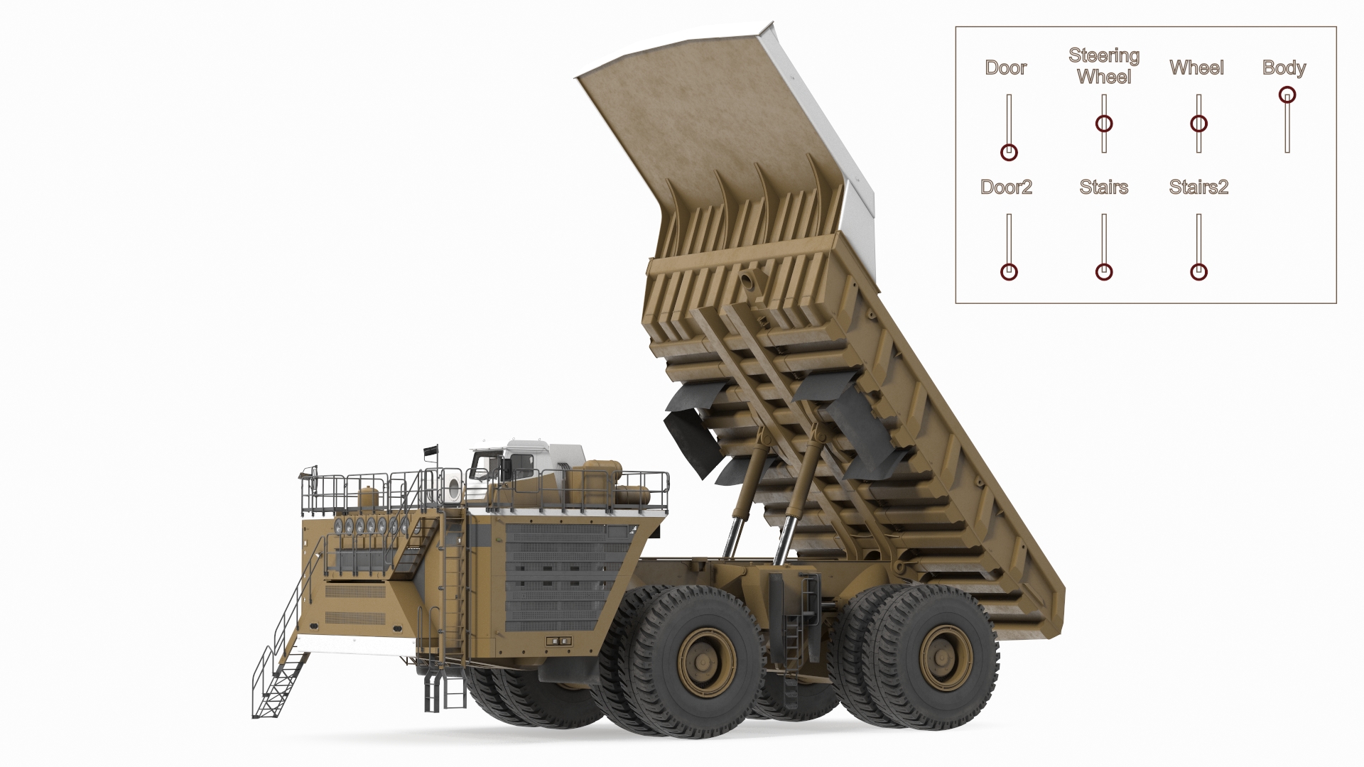 3D Haul Truck Clean Rigged model