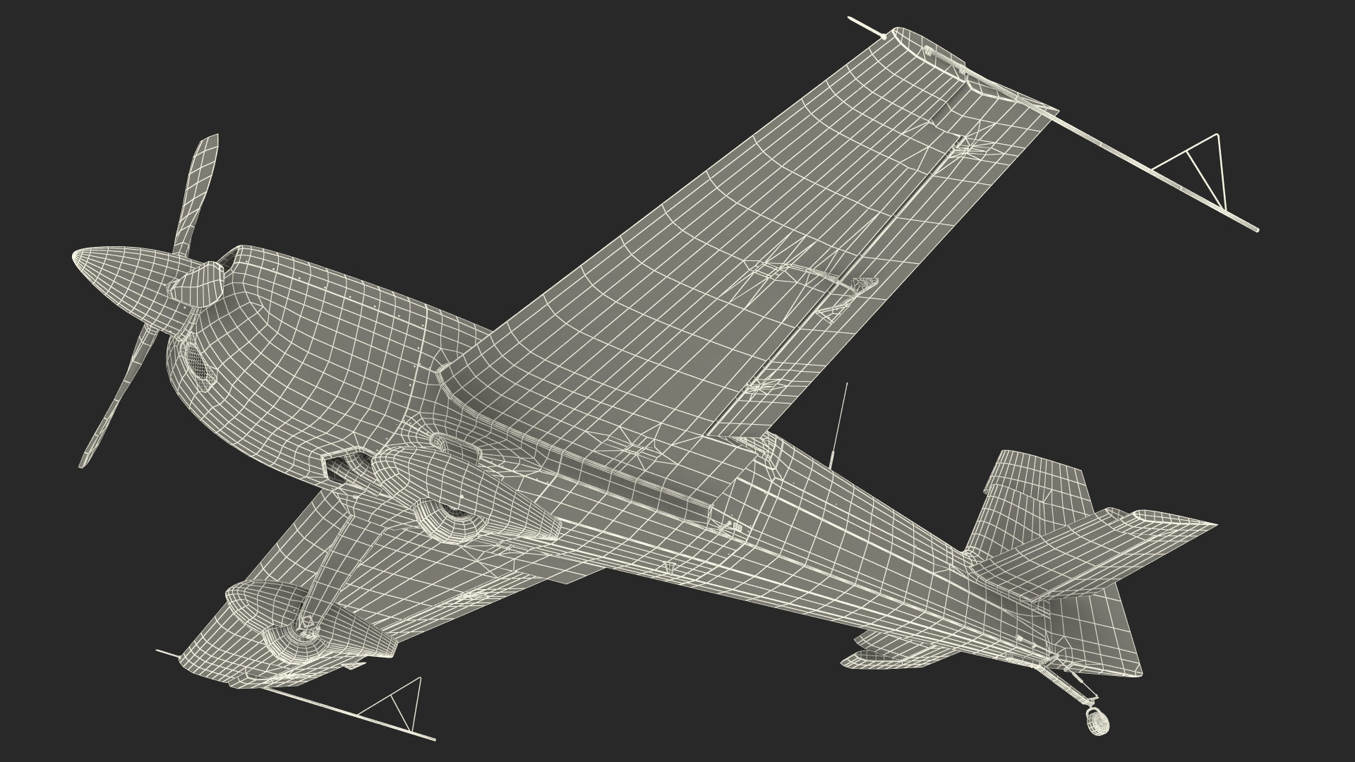 3D Aerobatic Monoplane Aircraft model