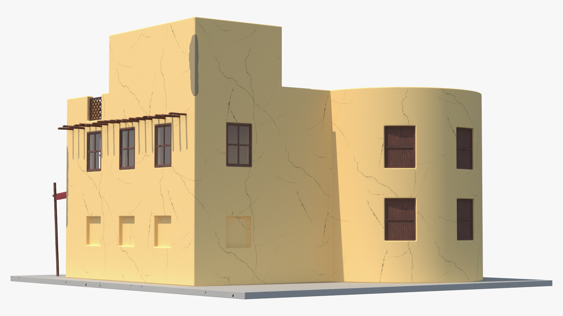 3D model Cartoon Arab House with Circular Construction