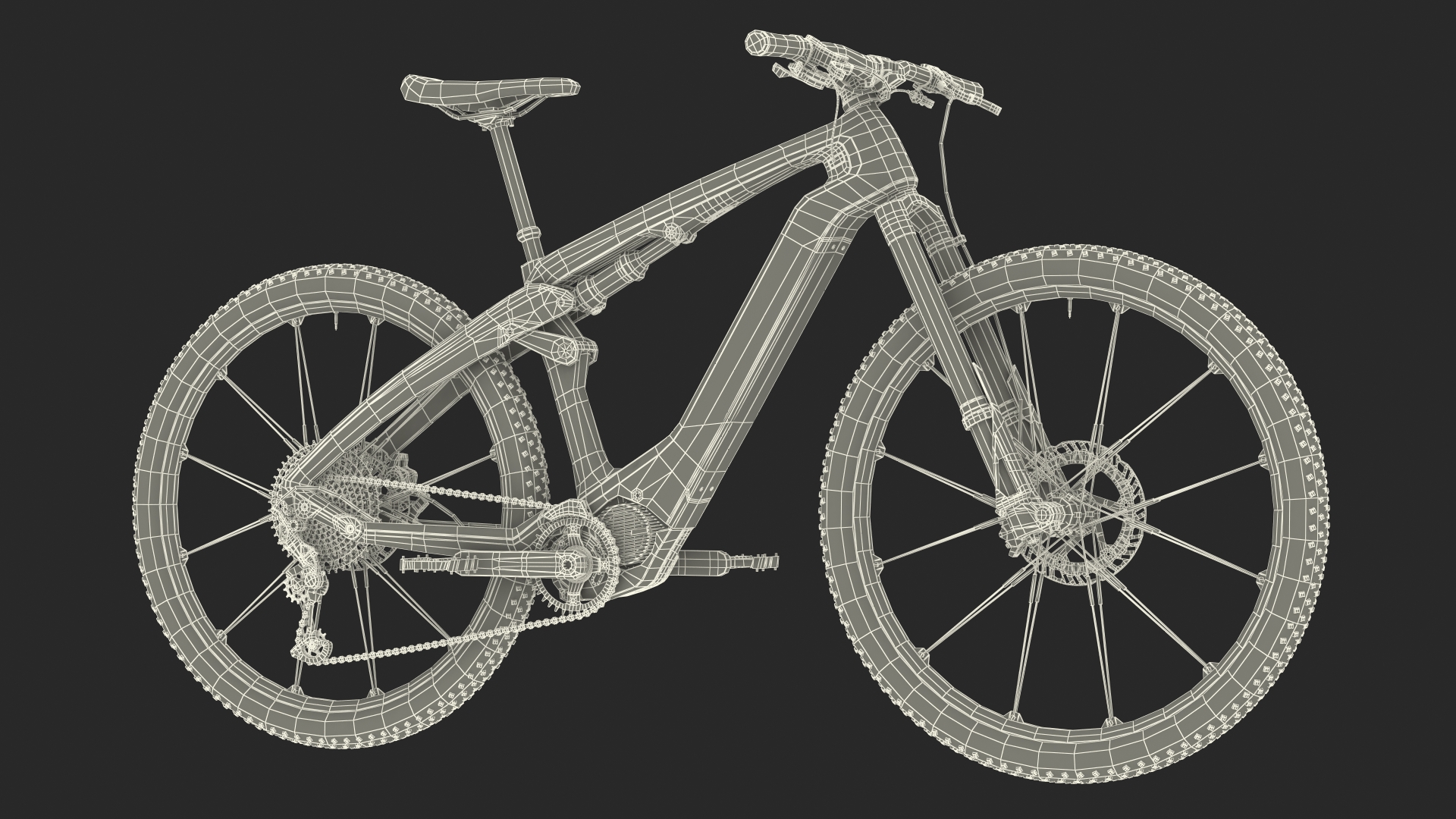 Electric Mountain Bike 3D