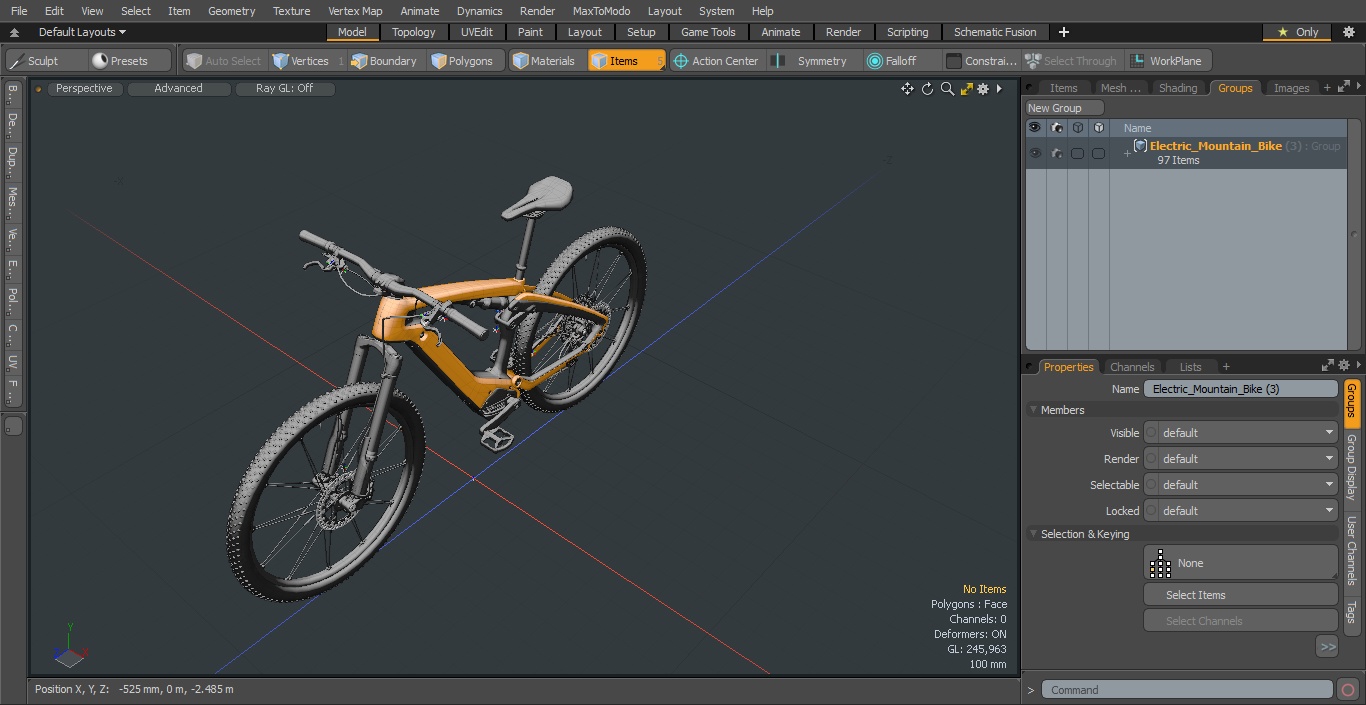 Electric Mountain Bike 3D