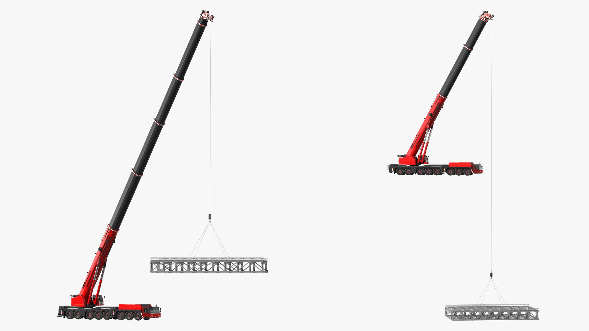 Mobile Crane Generic With Load Rigged 3D