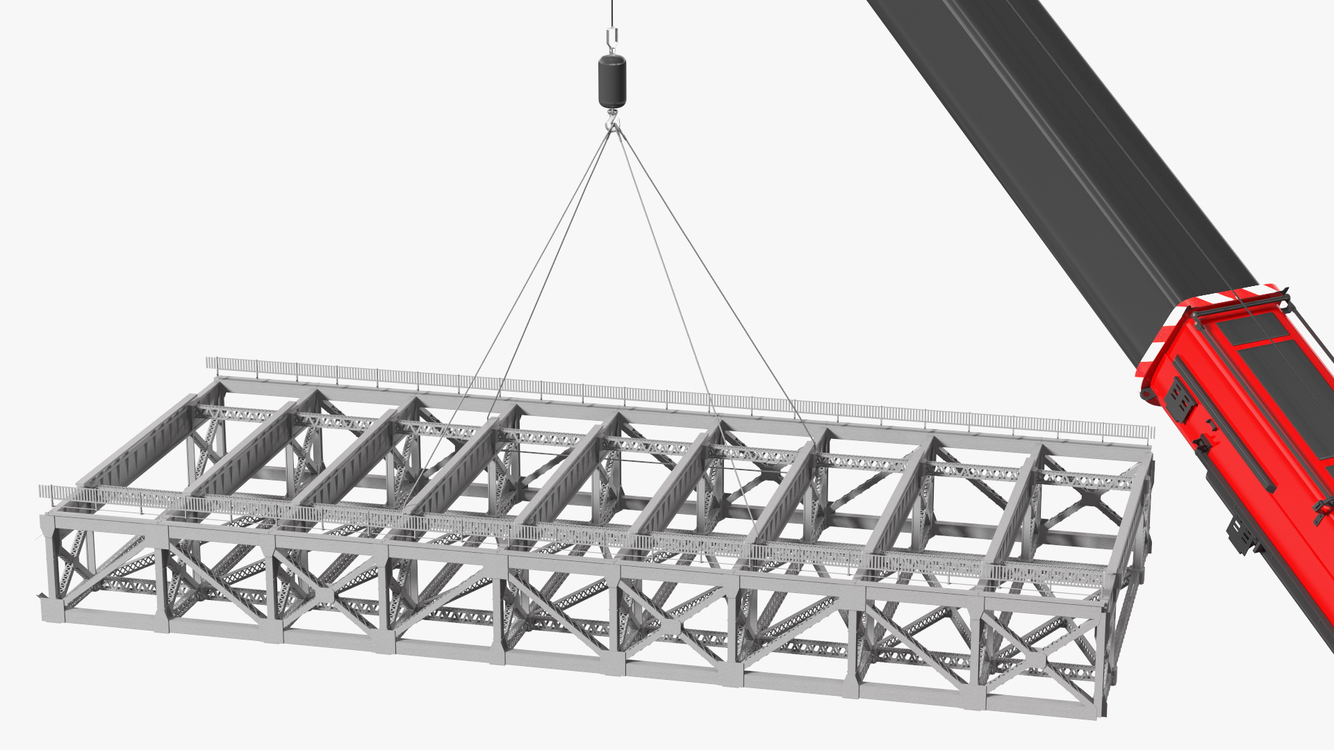 Mobile Crane Generic With Load Rigged 3D