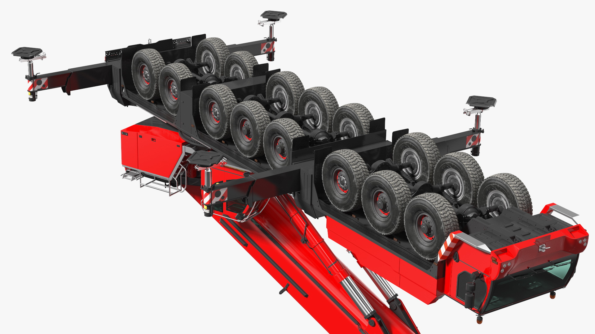 Mobile Crane Generic With Load Rigged 3D