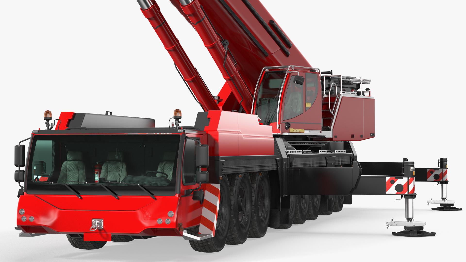 Mobile Crane Generic With Load Rigged 3D