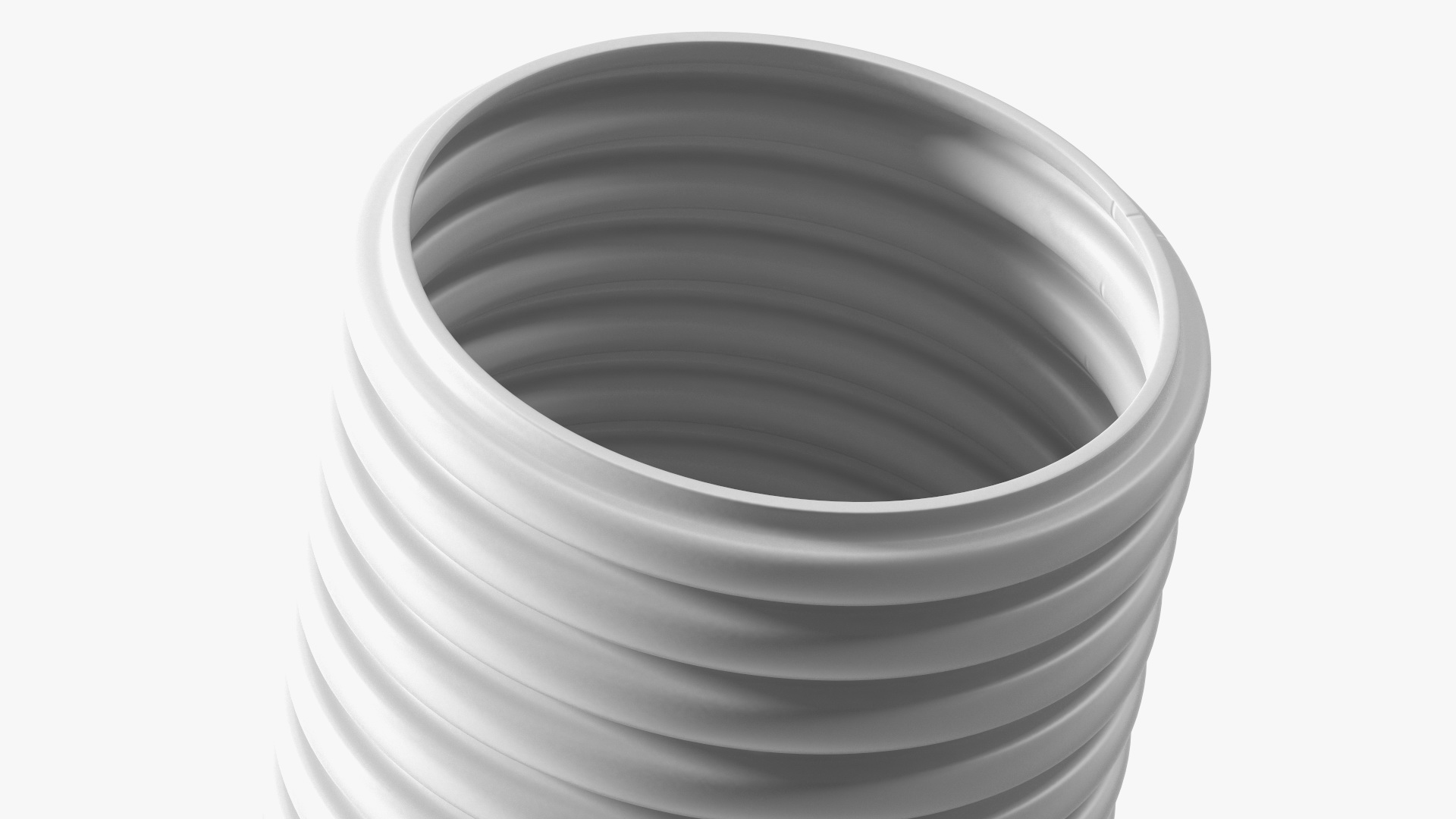 Flexible Pipe White 60cm 3D model