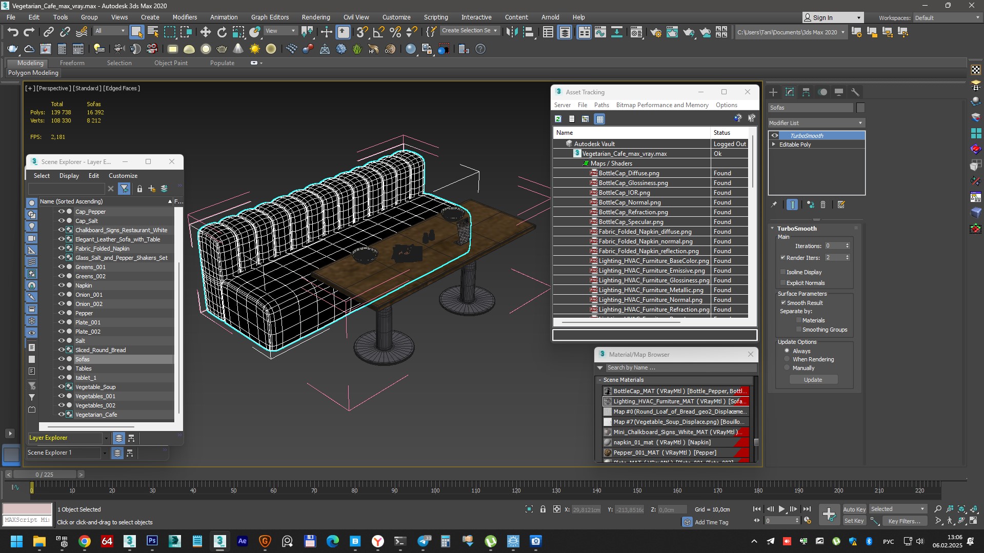 3D model Vegetarian Cafe