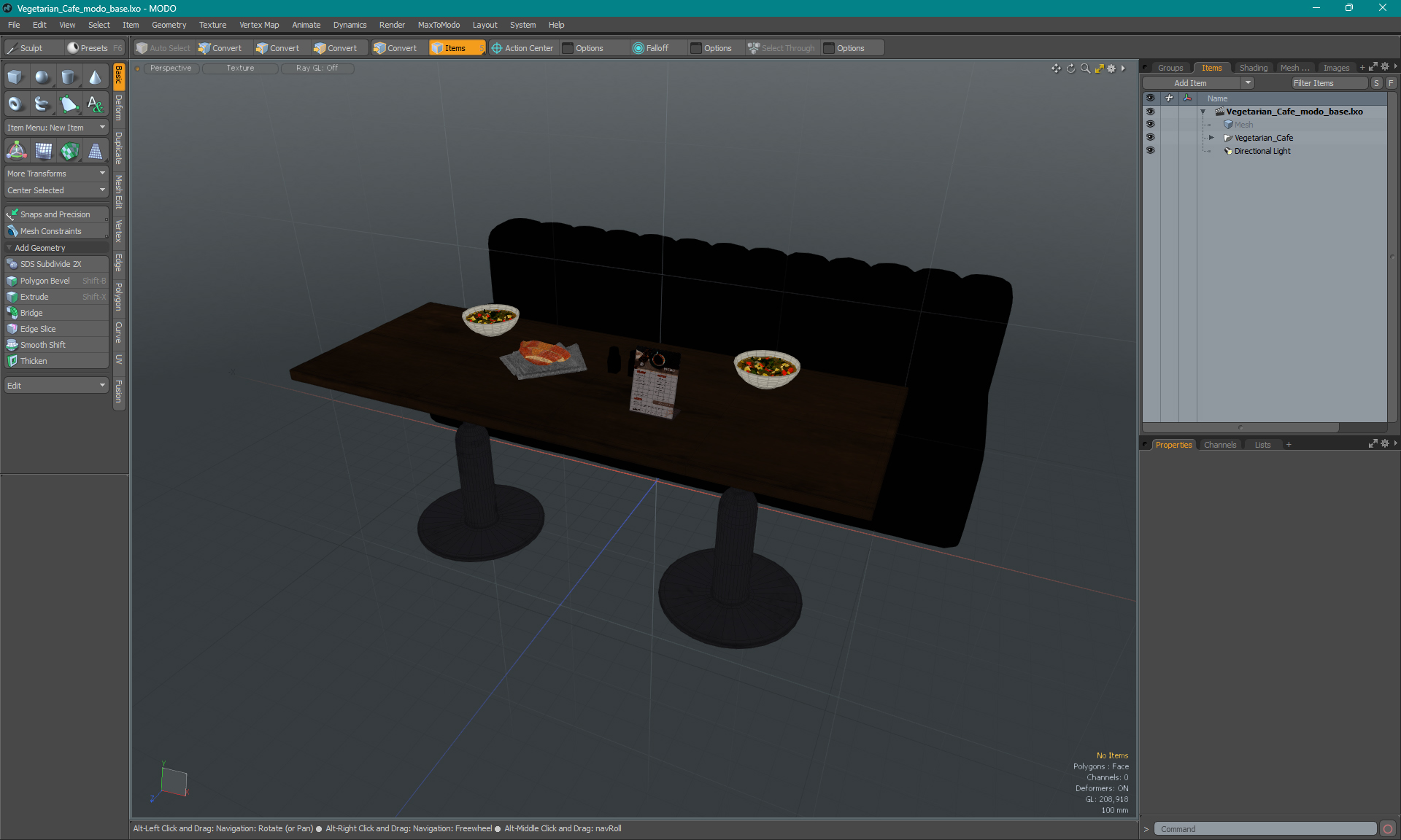 3D model Vegetarian Cafe