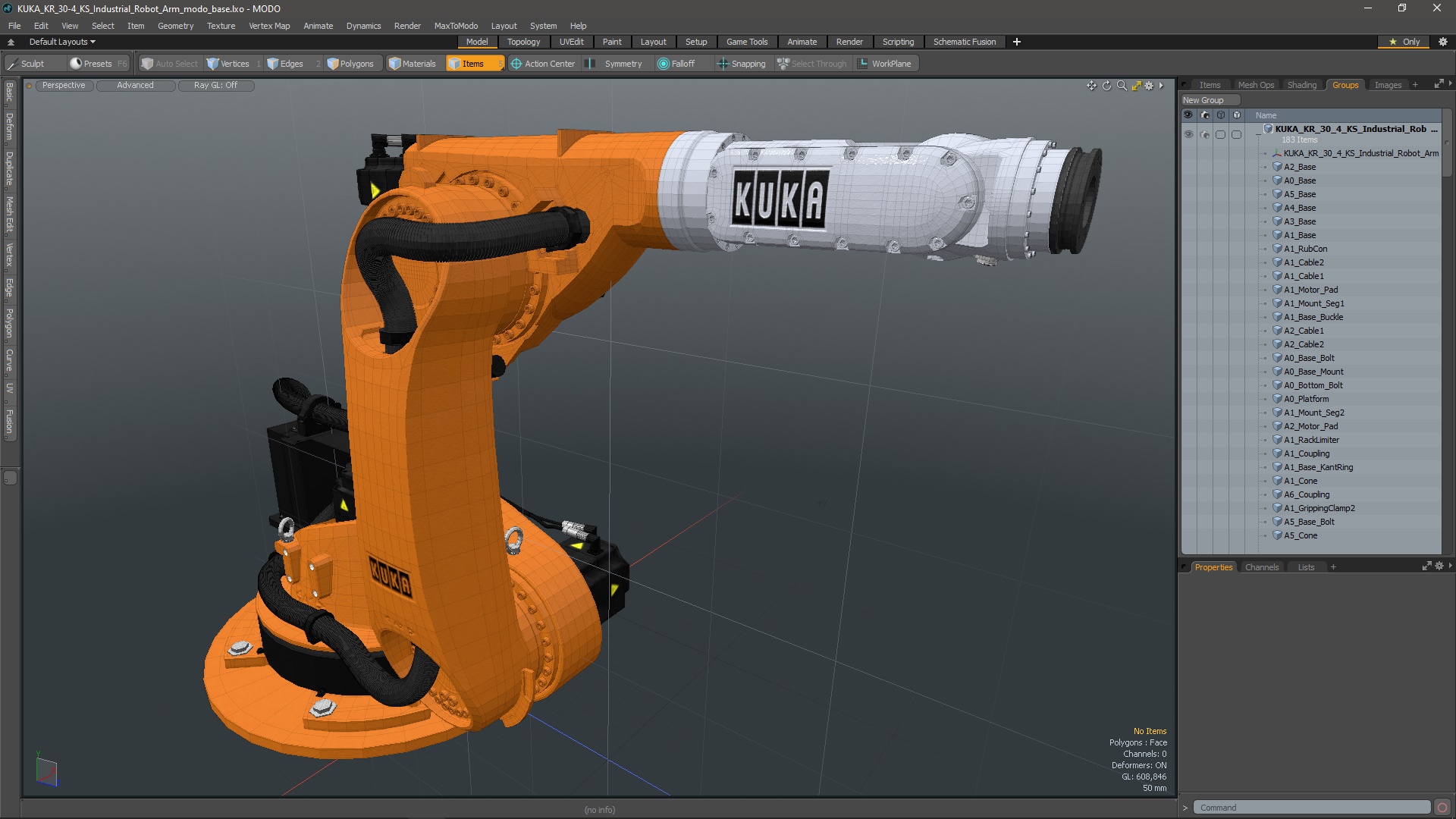 3D KUKA KR 30-4 KS Industrial Robot Arm