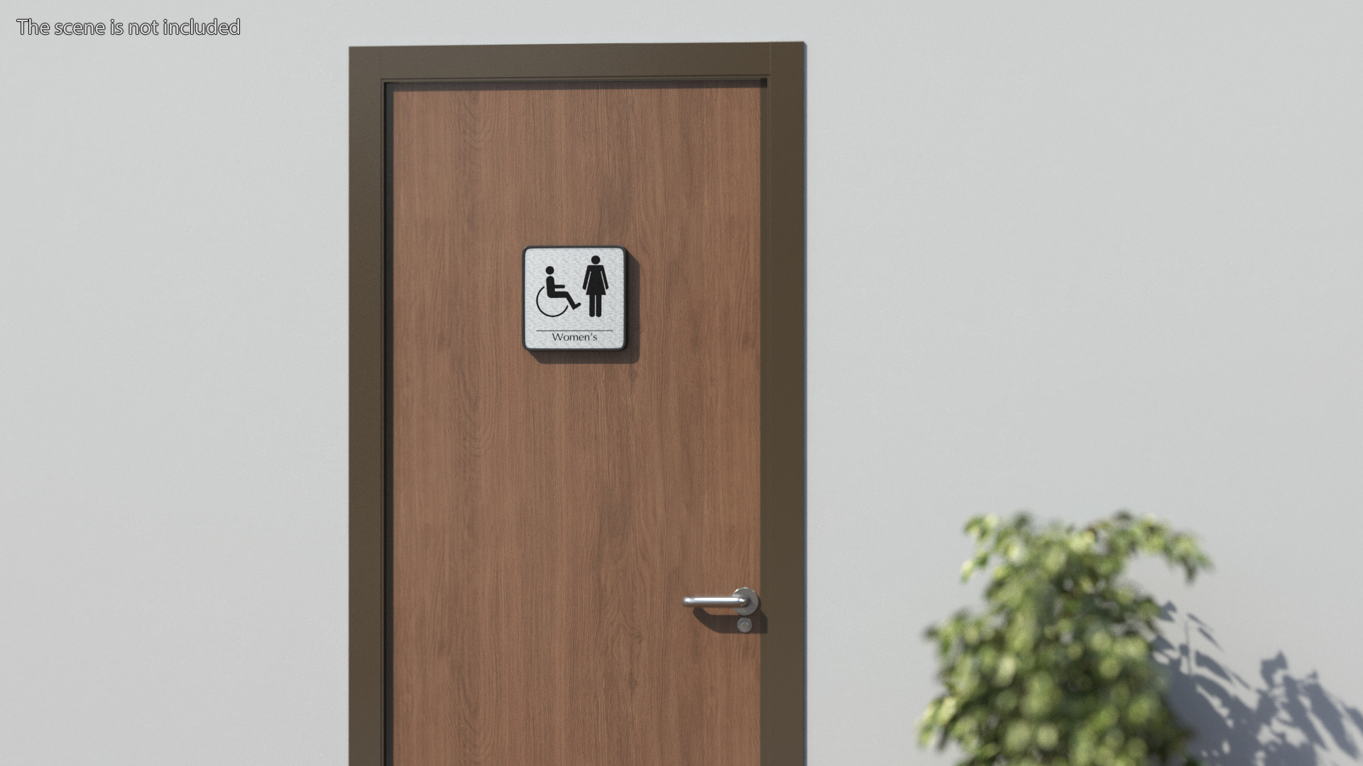 3D Female Disabled Toilet Compliance Sign model