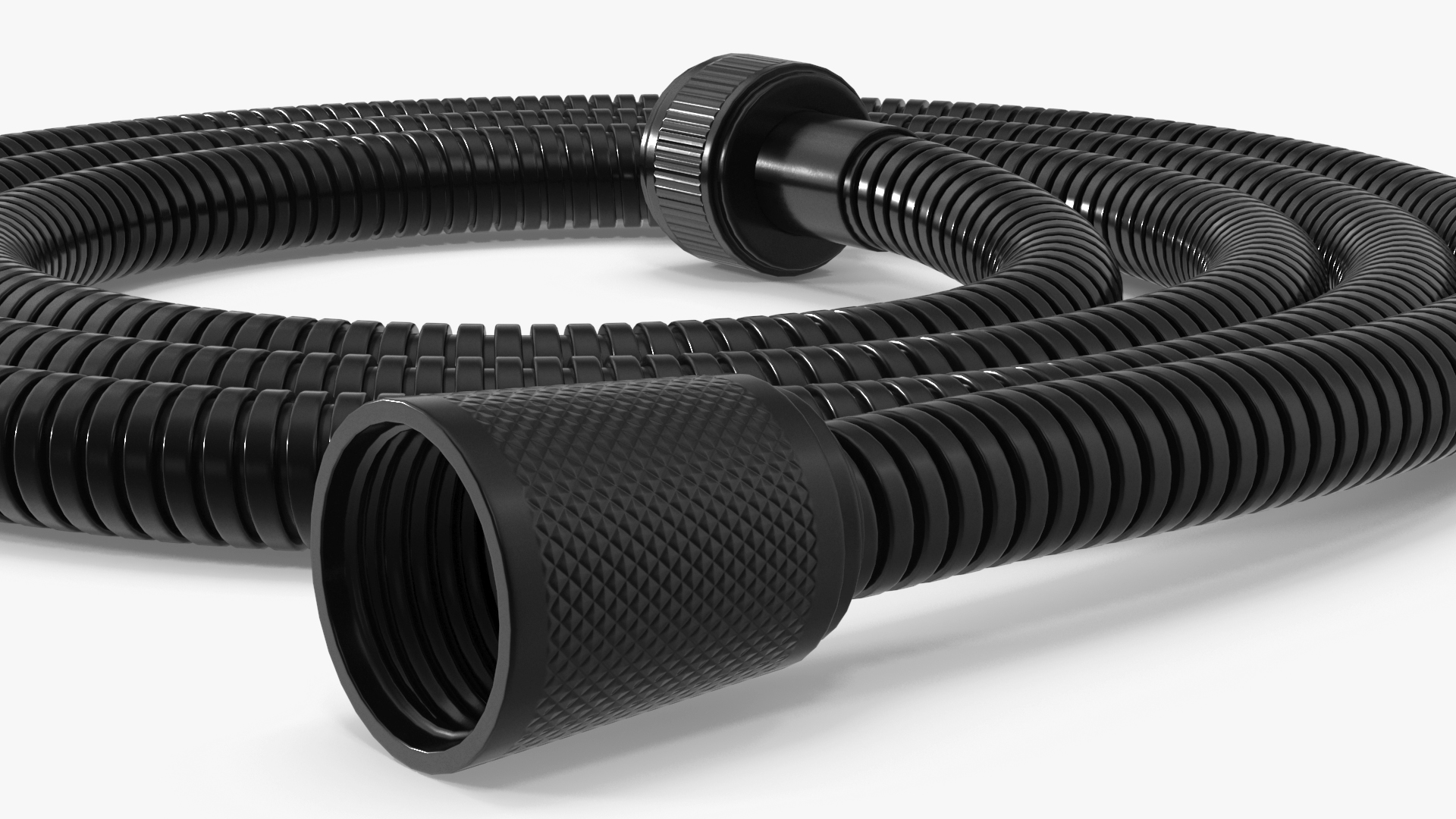 Long Shower Hose Black 3D