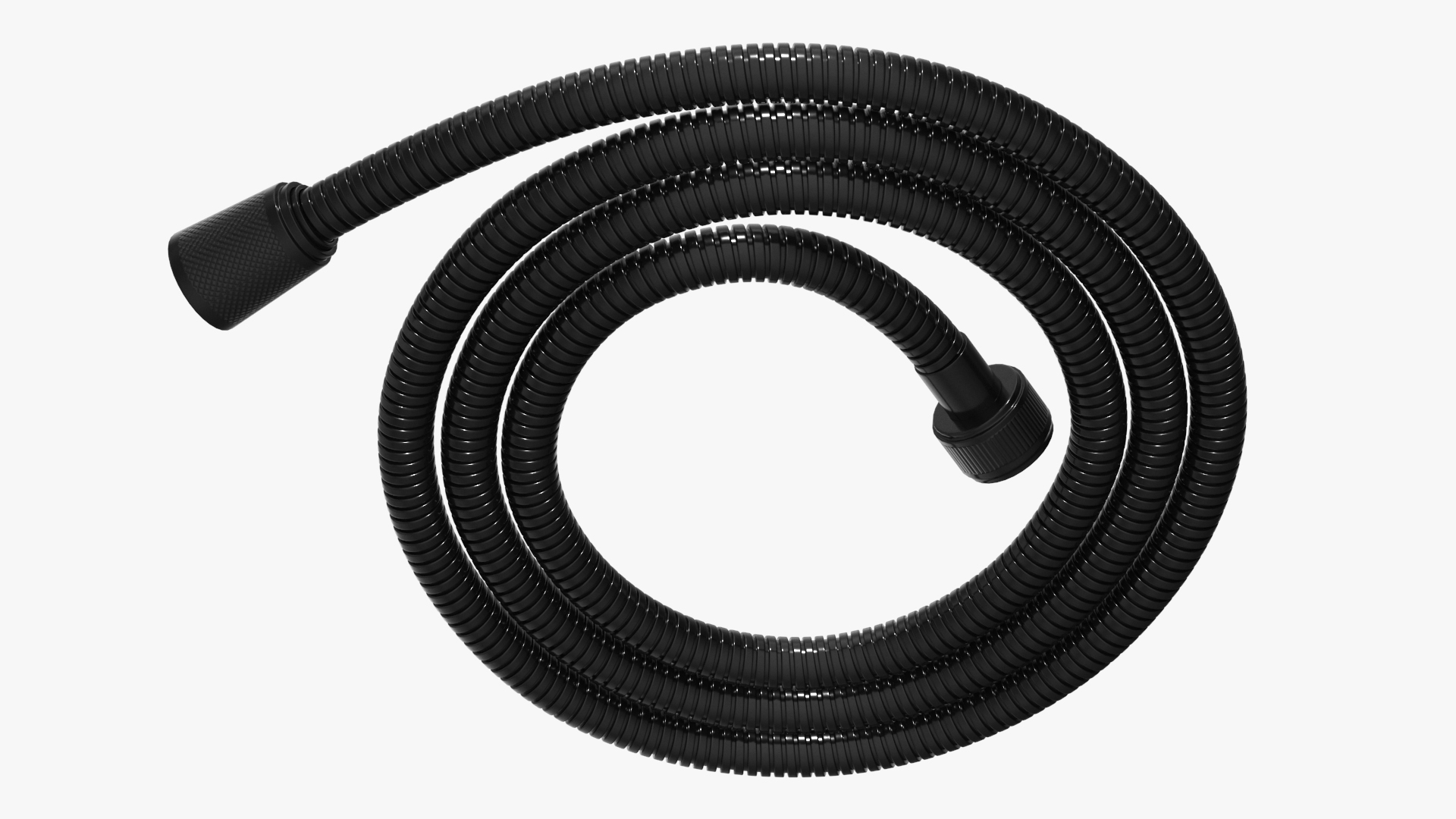 Long Shower Hose Black 3D