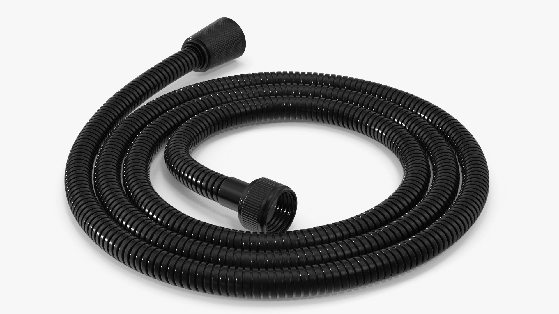 Long Shower Hose Black 3D