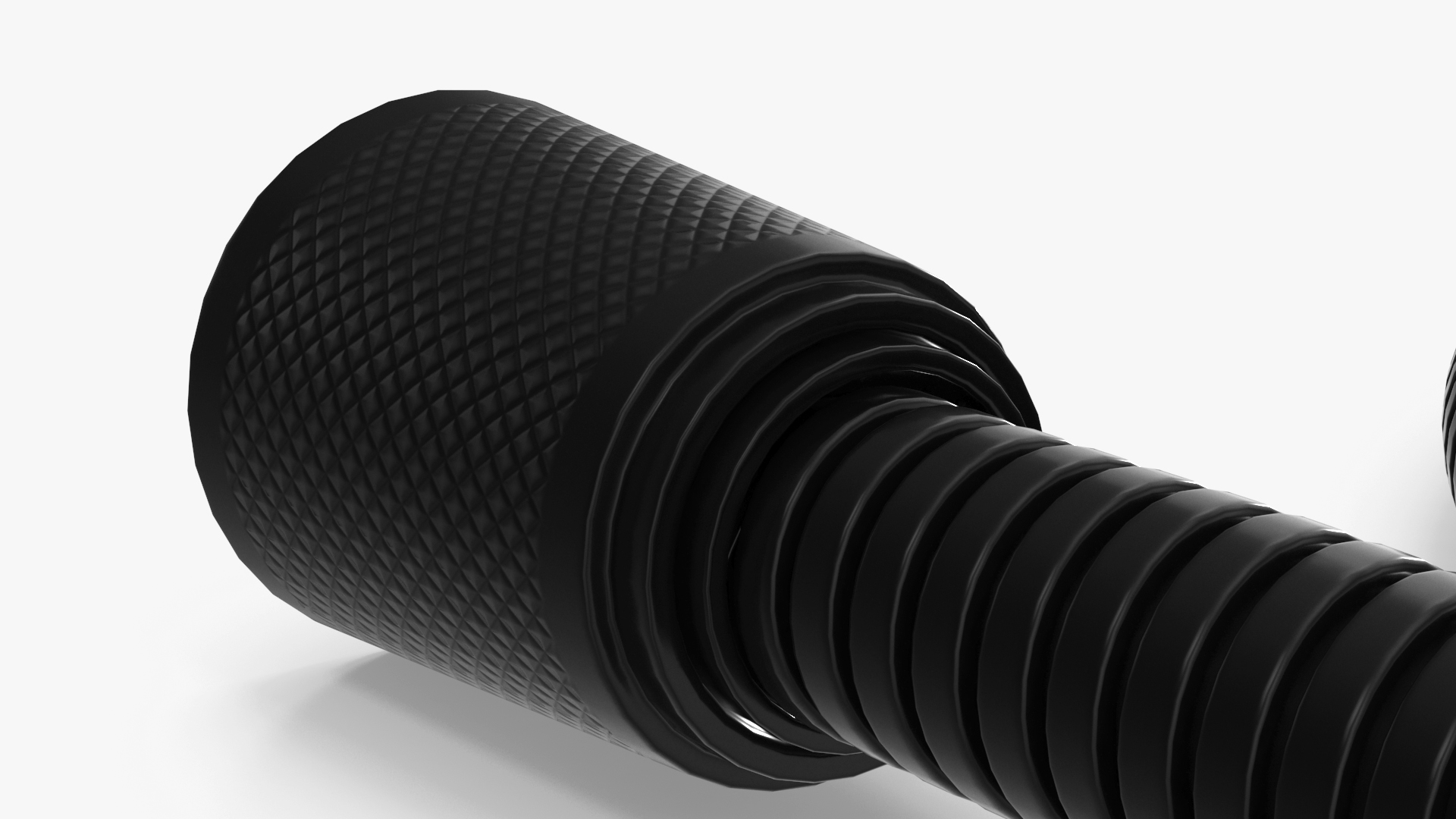 Long Shower Hose Black 3D