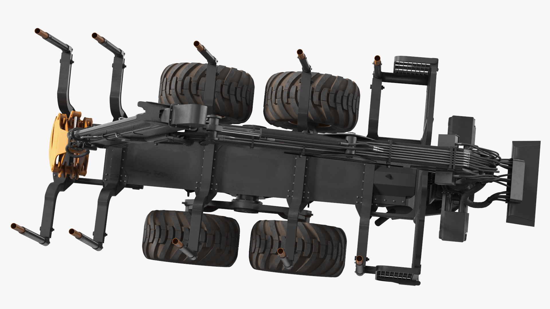 3D model Log Loader Trailer Rigged