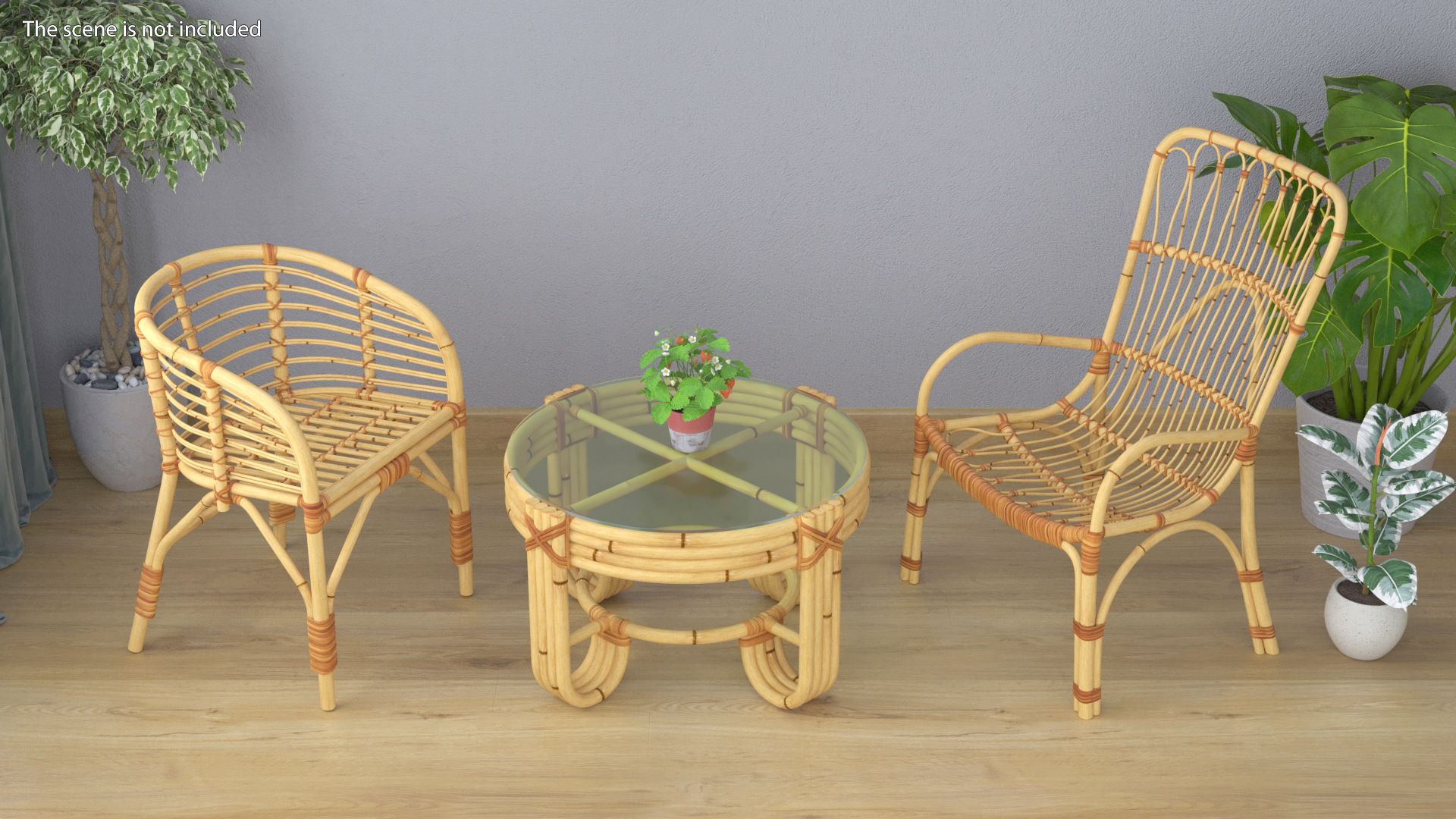 3D model Rattan Lounger Chair