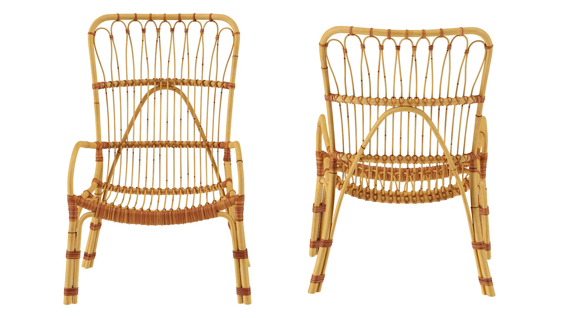 3D model Rattan Lounger Chair