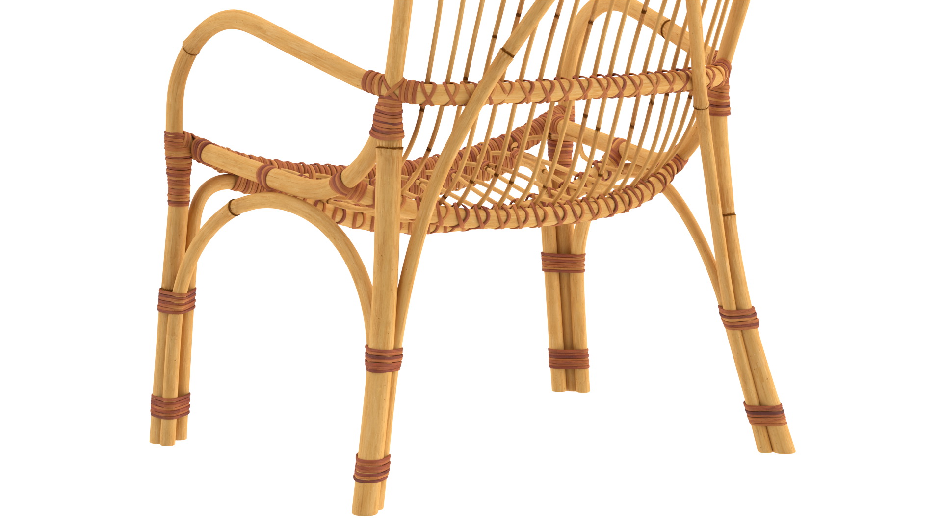 3D model Rattan Lounger Chair