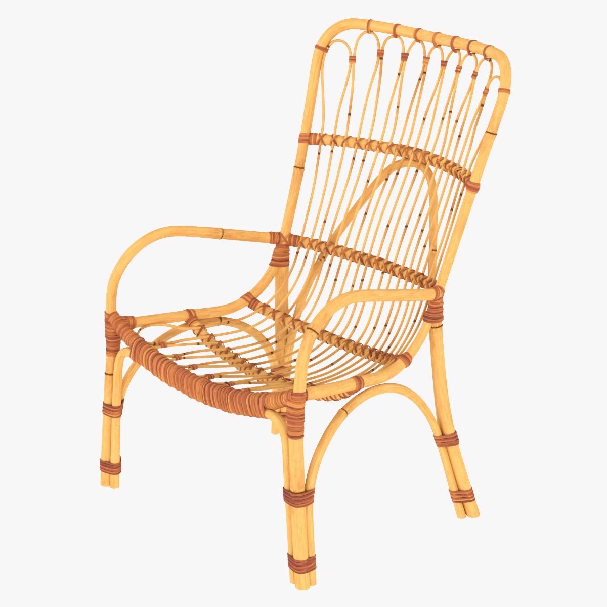 3D model Rattan Lounger Chair