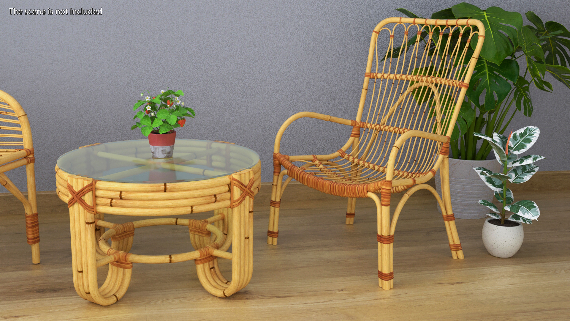 3D model Rattan Lounger Chair