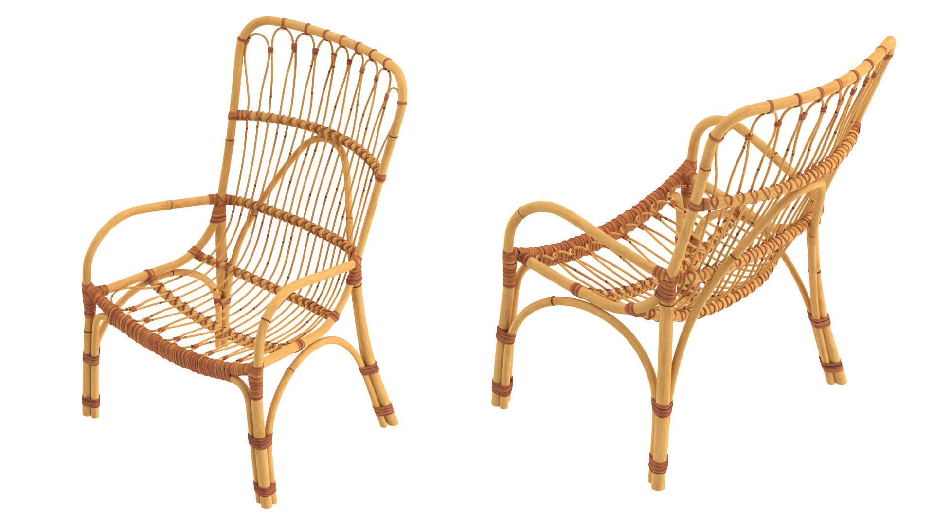 3D model Rattan Lounger Chair