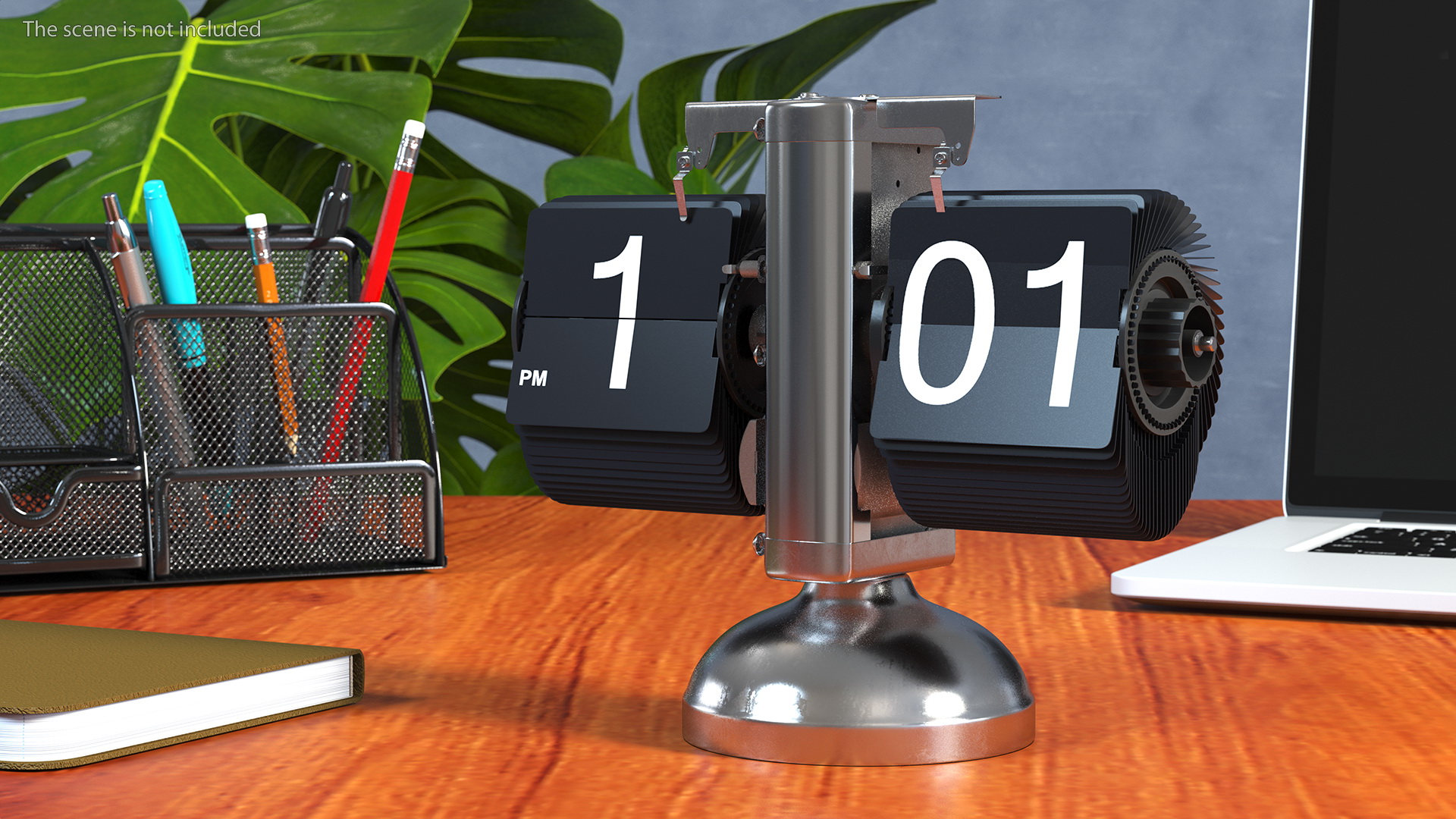 3D Animated Flip Clock Rigged