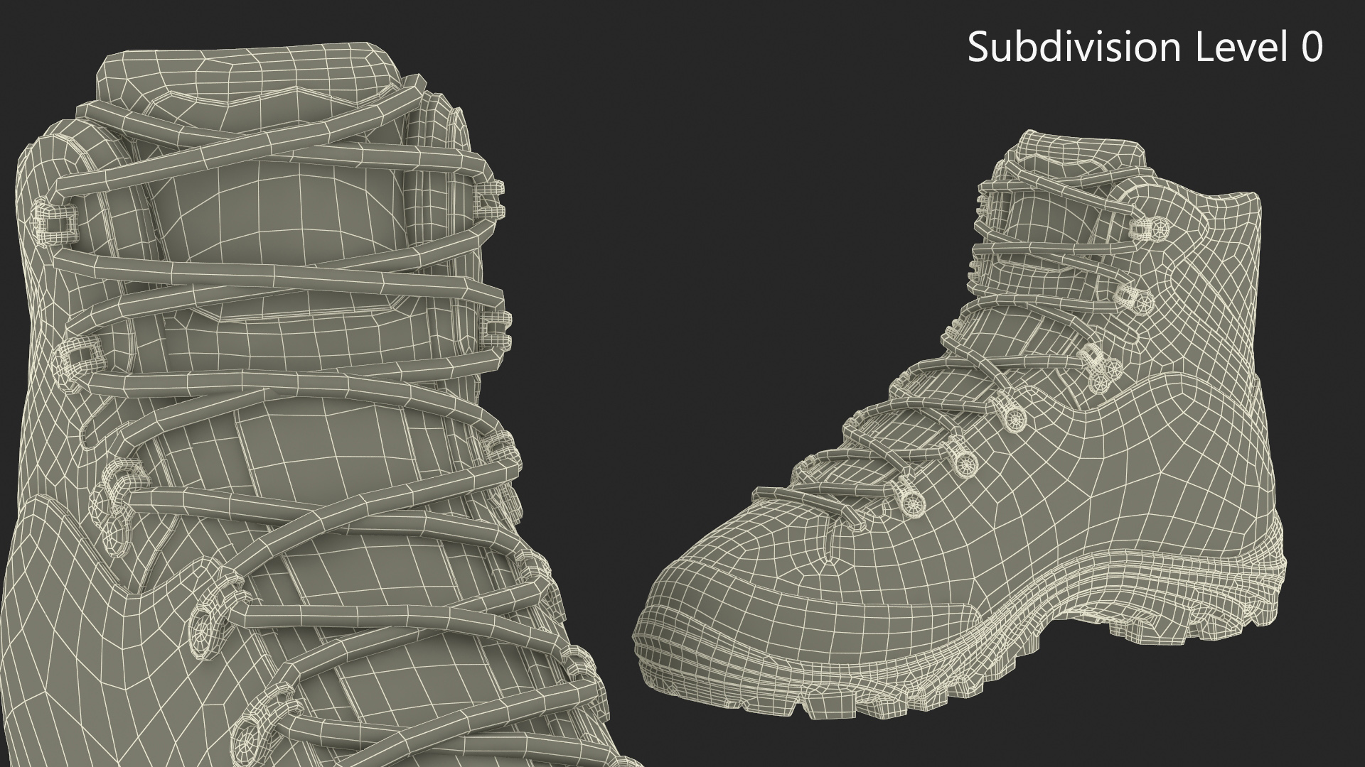 Urberg Boots for Hiking Brown 3D model