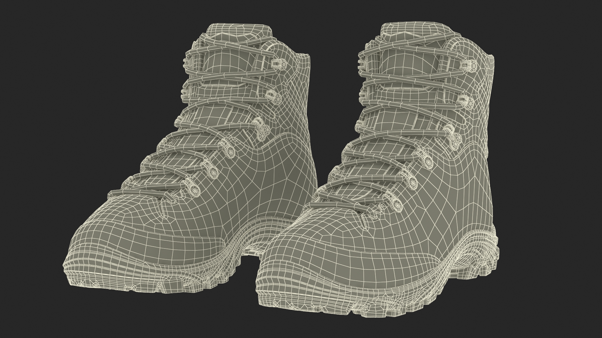 Urberg Boots for Hiking Brown 3D model