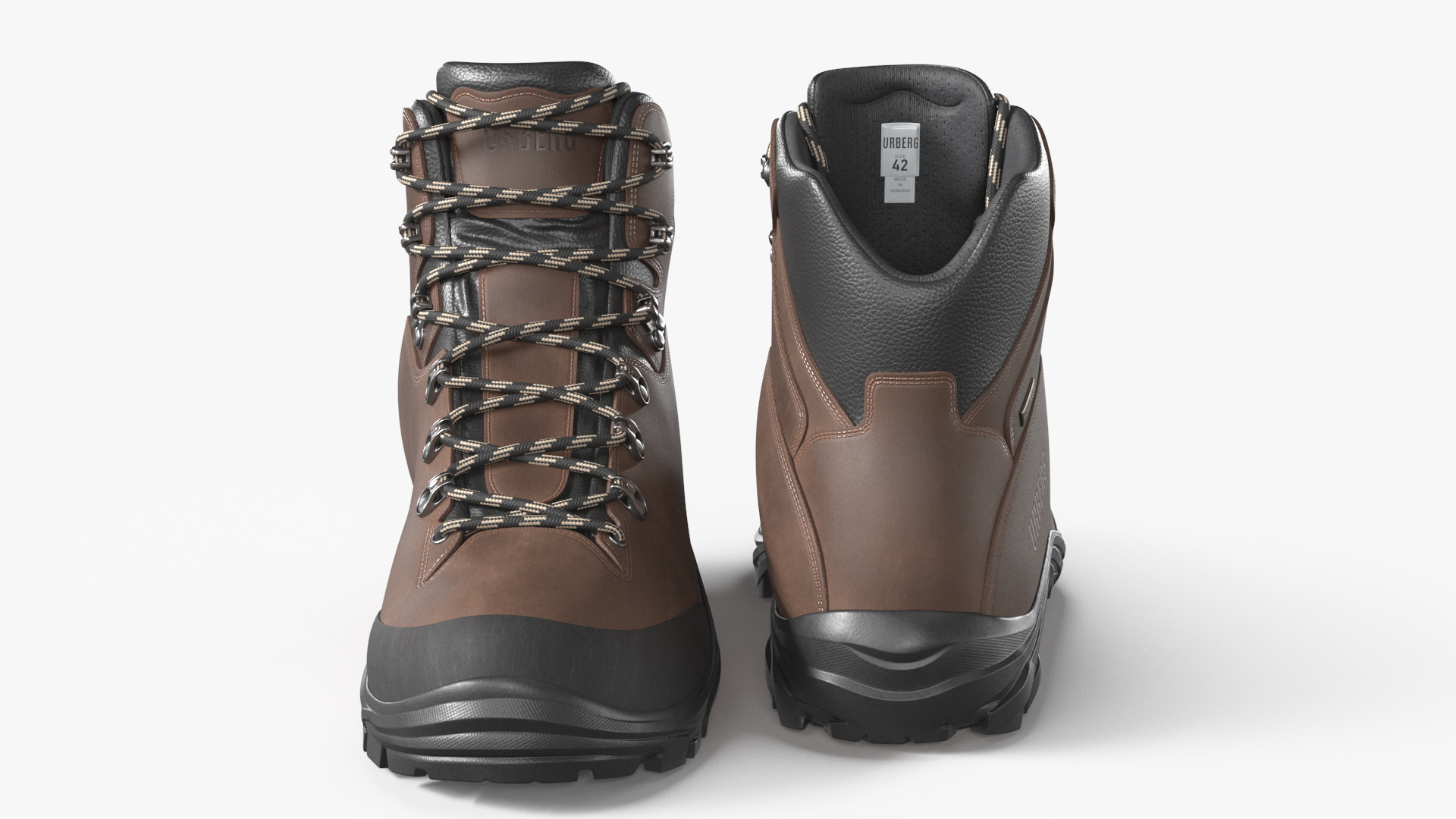 Urberg Boots for Hiking Brown 3D model